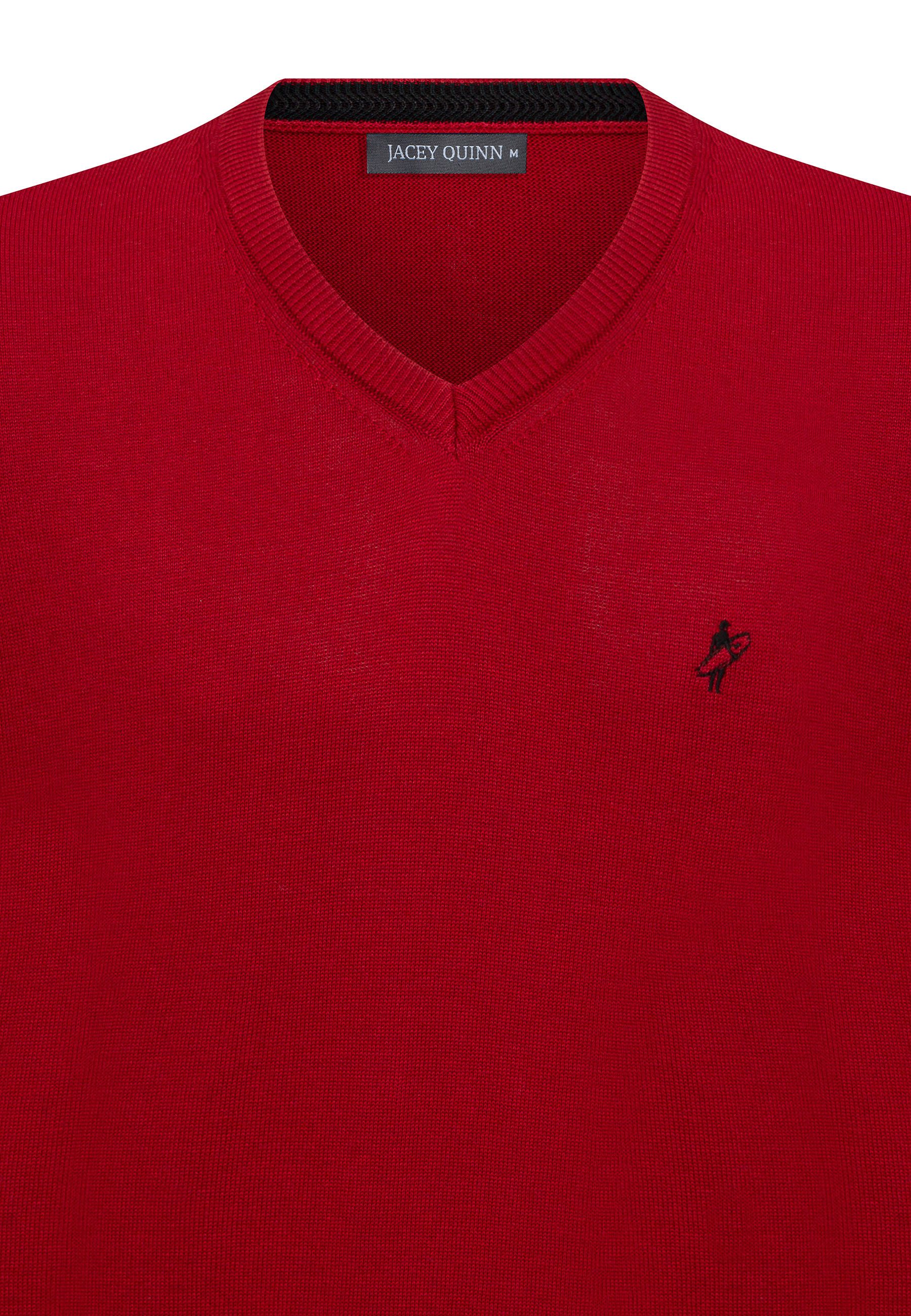Jacey Quinn Sweatshirt V-Neck Cotton Pullover günstig online kaufen