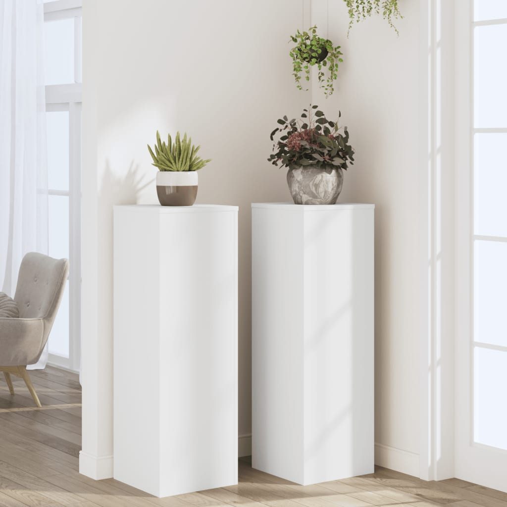 vidaXL Blumenständer Pflanzenständer 2 Stk. Weiß günstig online kaufen