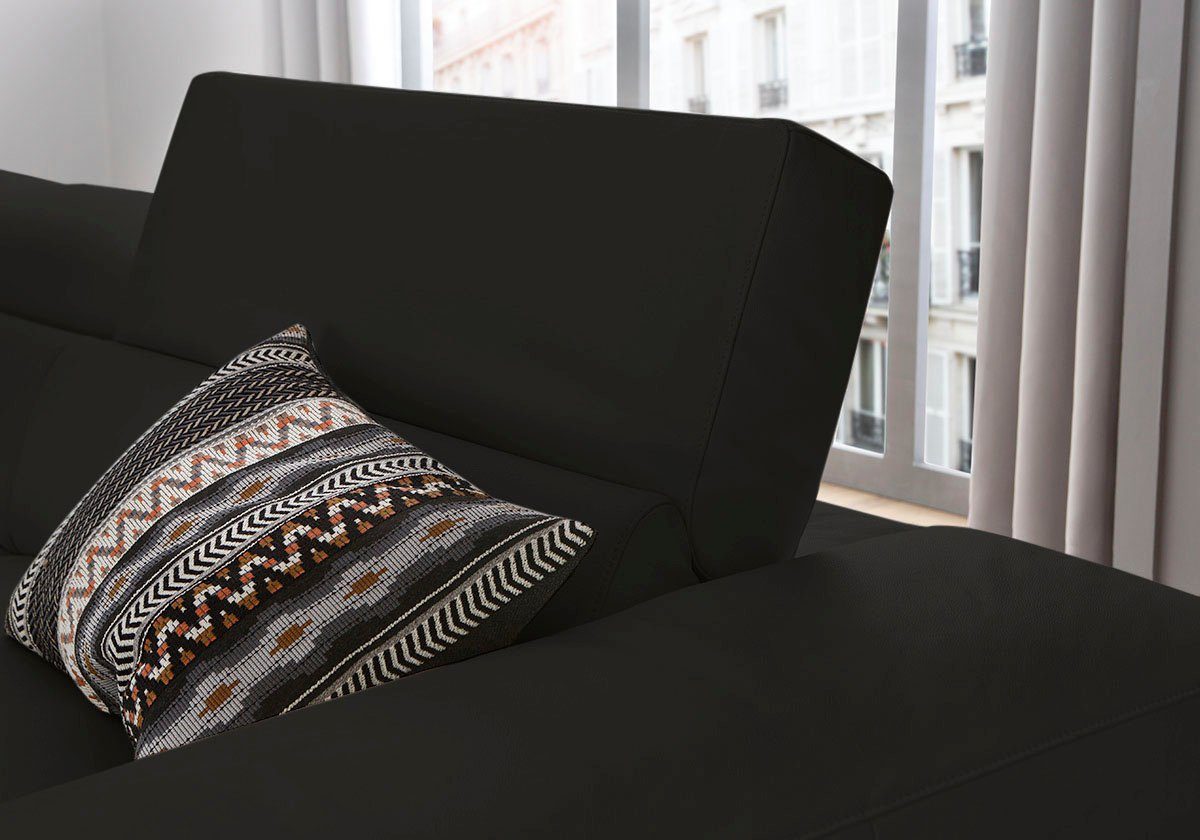 W.SCHILLIG Ecksofa piedroo, Designsofa mit tollem Sitzkomfort, bequem, L-Form, Kopfteilverstellung, wahlweise mit Sitztiefenverstellung, Breite 343cm