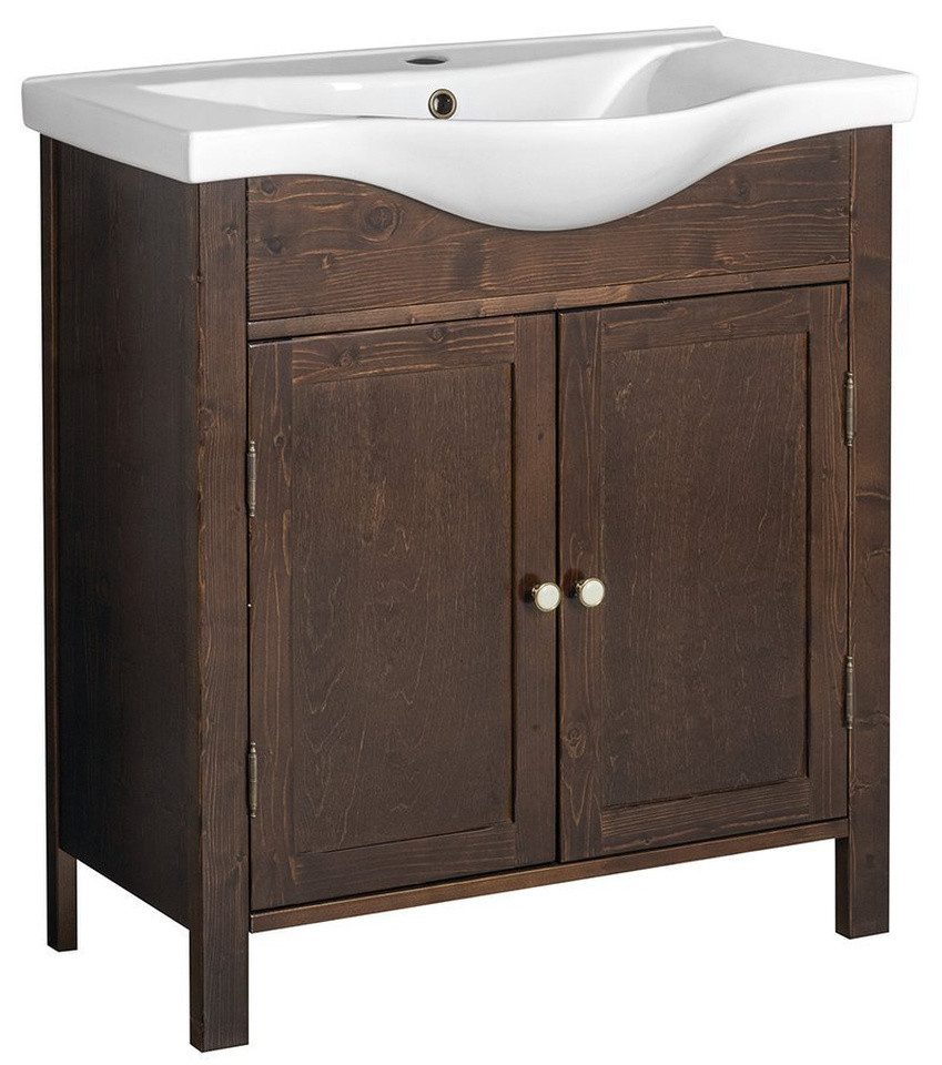 Sapho Waschbeckenunterschrank AMBRA Unterschrank 85,5x82x34,5cm, Fichte gebeizt Sapho-AB8040