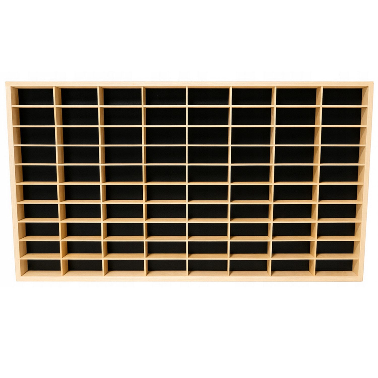 ART TWIST HOME Wandregal Modellauto Display-Regal 80 Fächer 1:64 Autos Holz 78x40cm Wand, Sammelvitrine Setzkasten Aufbewahrung Kinderzimmer Wandmontage