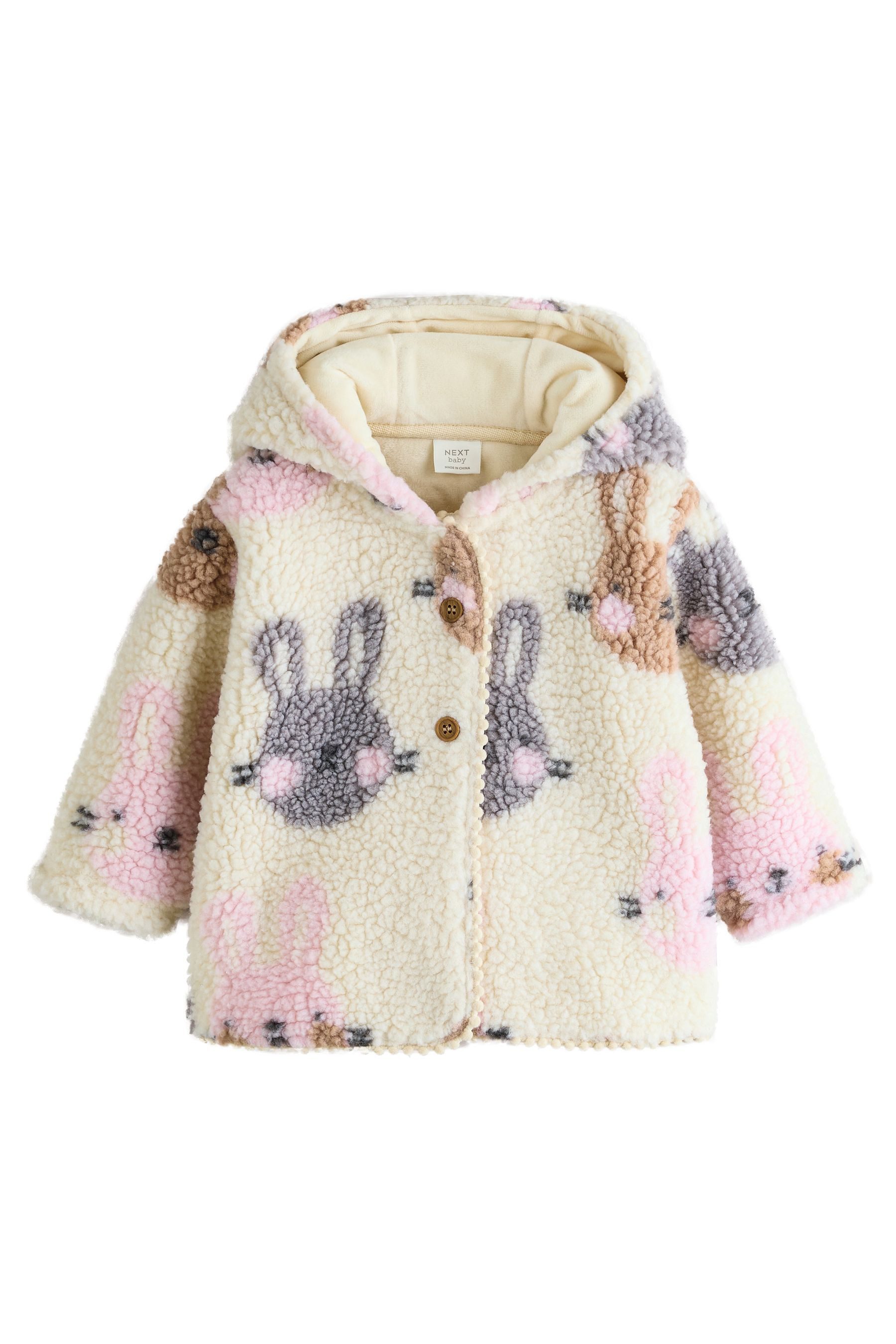Next Kapuzenfleecejacke Baby Kapuzenjacke mit Borg (1-St)