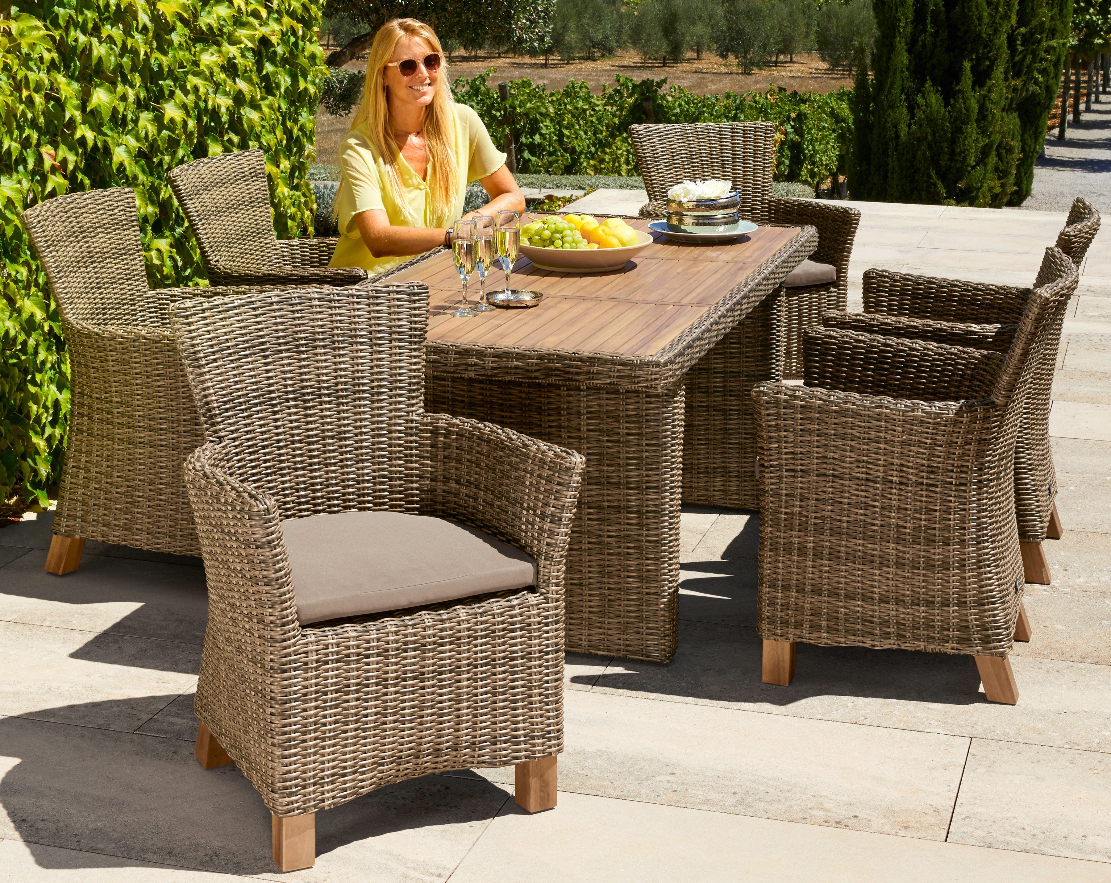 MERXX Garten-Essgruppe Toskana, (13-tlg., 6 Sessel, günstig online kaufen