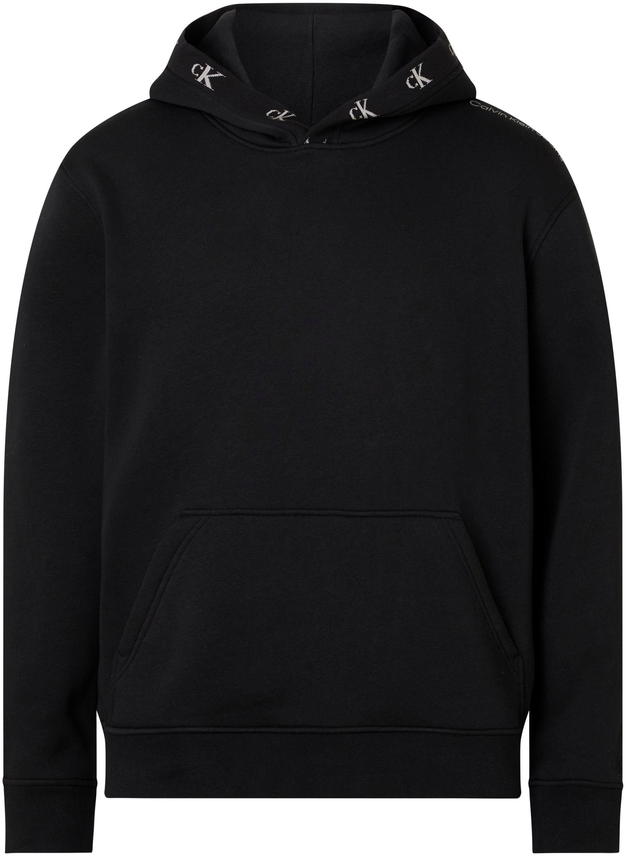 LOGO Klein JACQUARD Kapuzensweatshirt Black Ck HOODIE Calvin Jeans