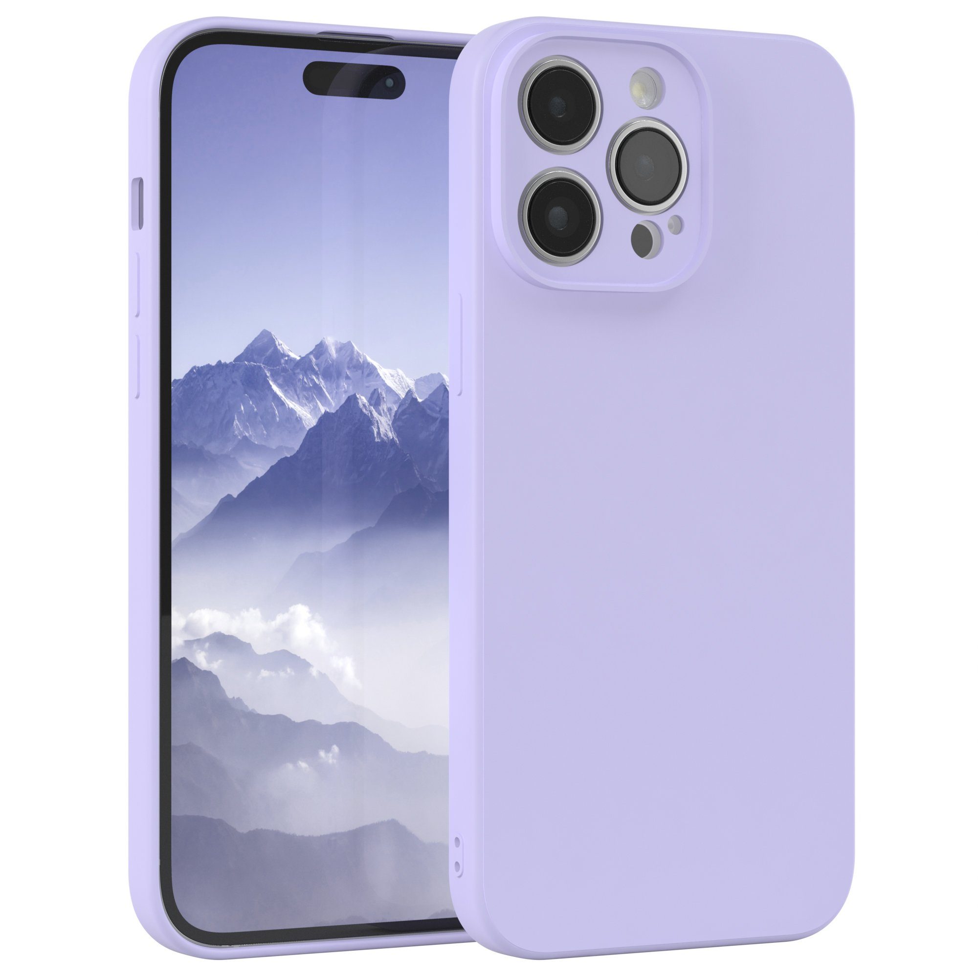 EAZY CASE Handyhülle TPU Hülle für Apple iPhone 14 Pro Max 6,7 Zoll, Silikonhülle stoßfest Smart Slimcover tpu case Violett / Lila Lavendel