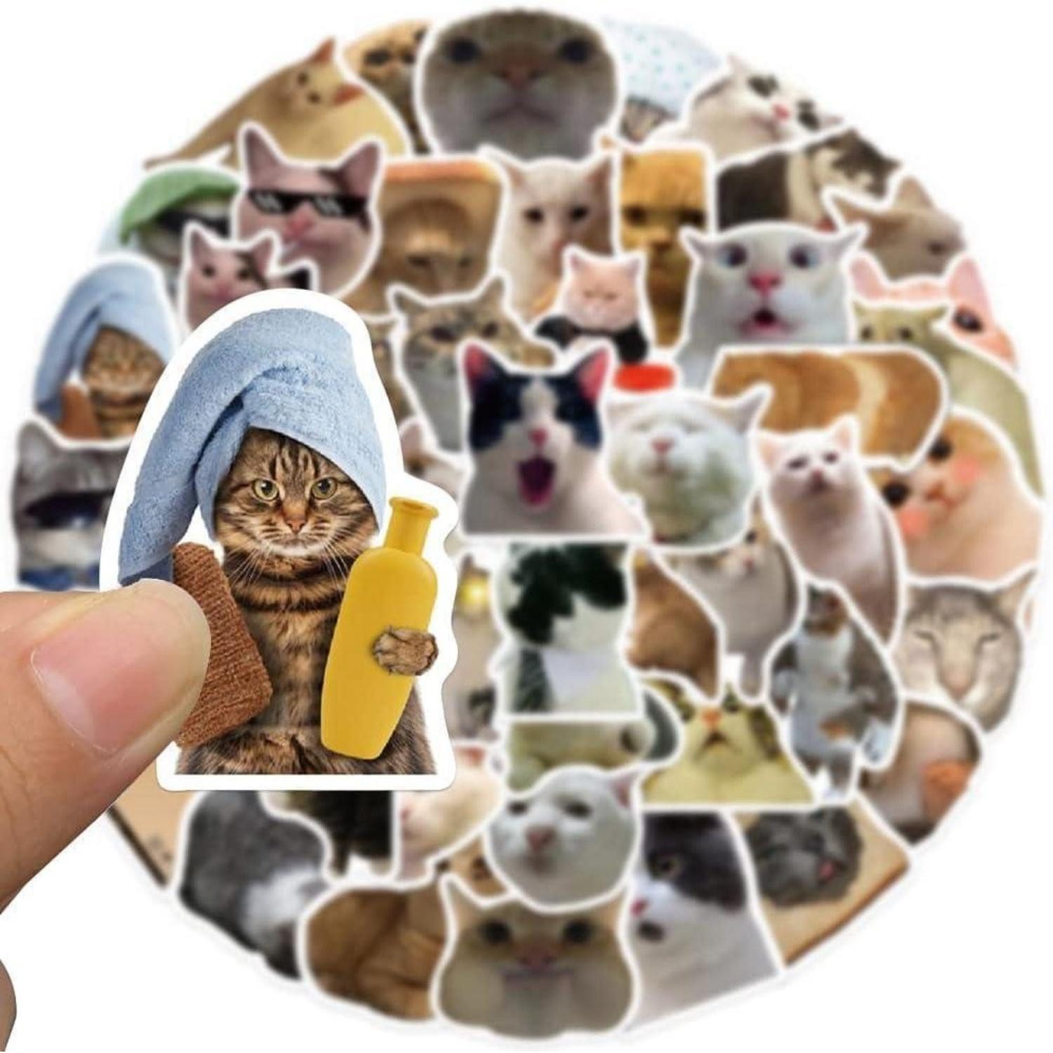 LuxusKollektion Aufkleber Sticker 100er Cat Meme Vinyl Wasserfest Laptop Katzen Aufkleber