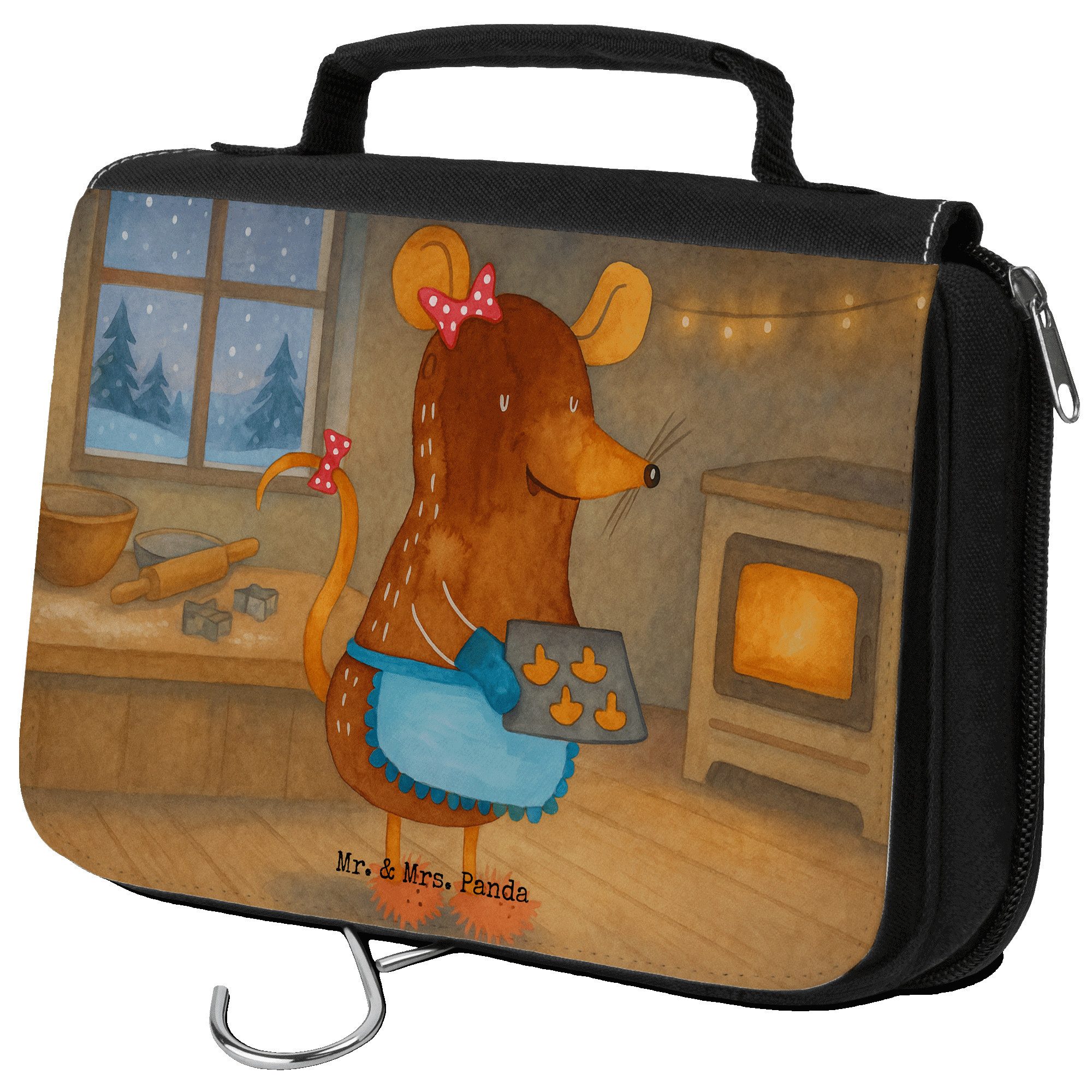 Kulturbeutel Maus Kekse Design, Kosmetiktasche, Weiß, Weihnachten, kosmetiktäschch