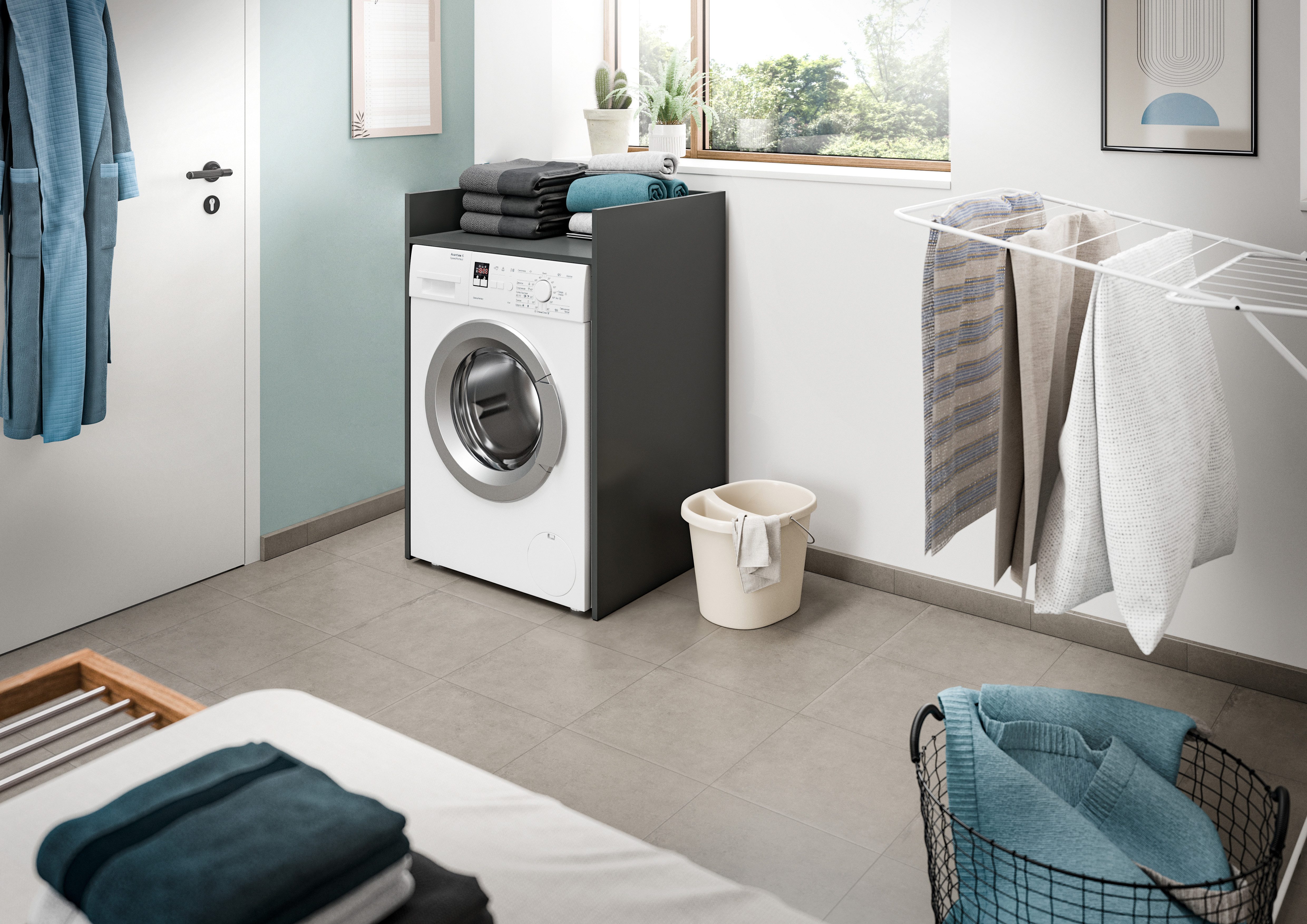 furnling Waschmaschinenumbauschrank Fira (1-St) für Waschmaschine günstig online kaufen