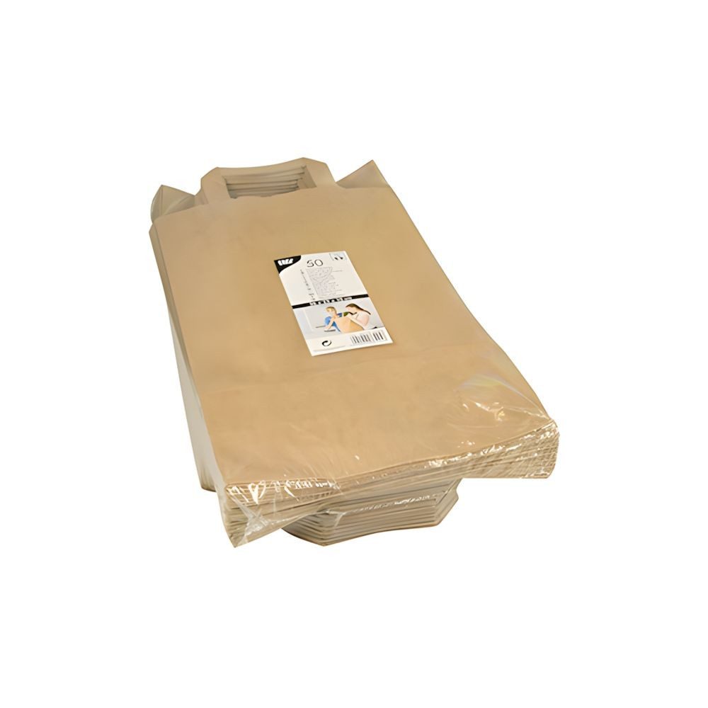 PAPSTAR Tragetasche 400 x Tragetaschen, Papier 36 cm x 22 cm x 10 cm braun mit Tragegriff