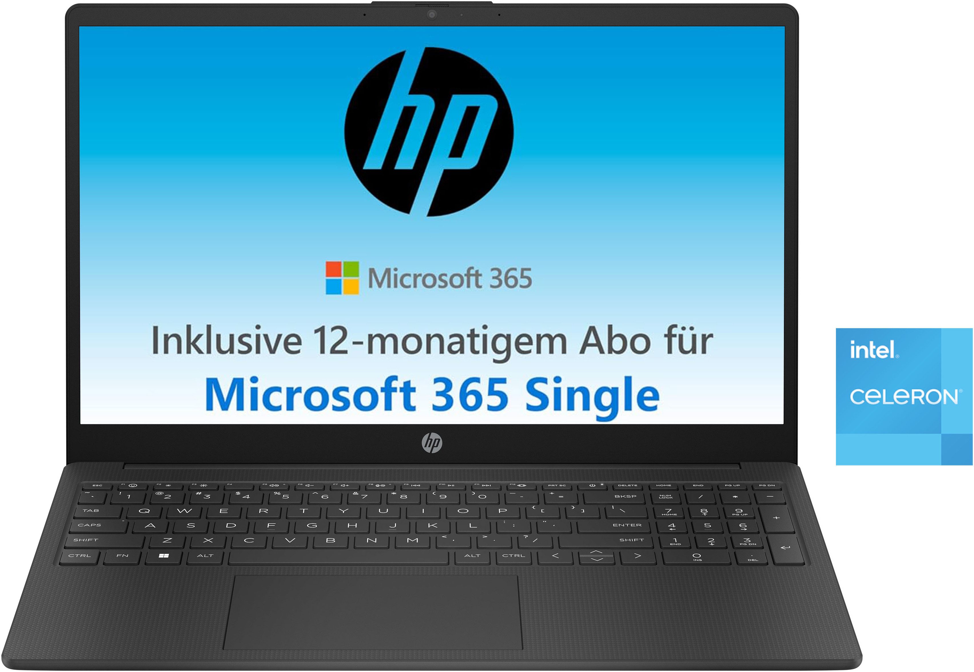 HP 15-fd0216ng Notebook (39,6 cm/15,6 Zoll, Intel Celeron N100, 4 GB, 128 GB SSD)