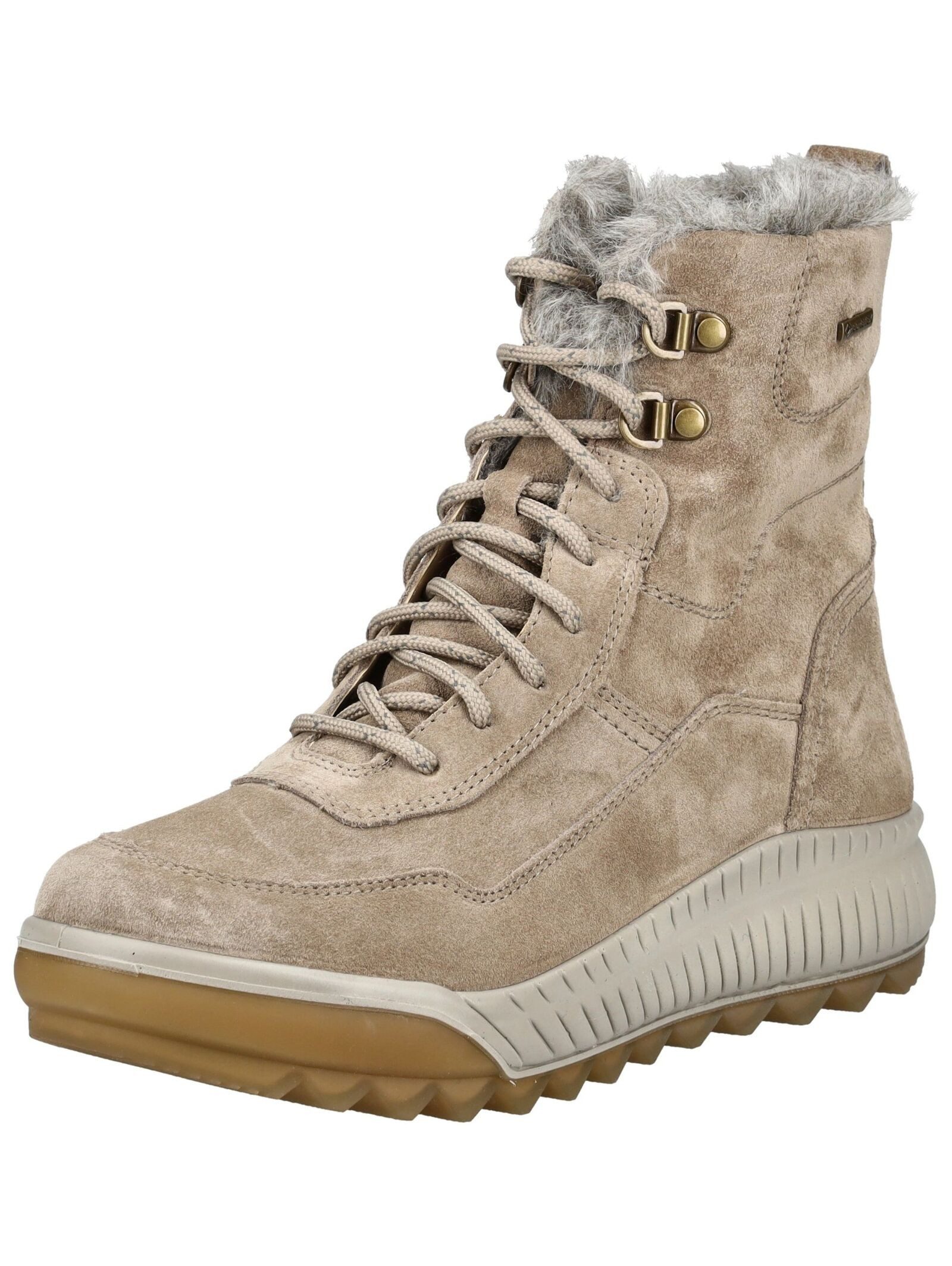 Stiefelette Veloursleder Schnürstiefelette