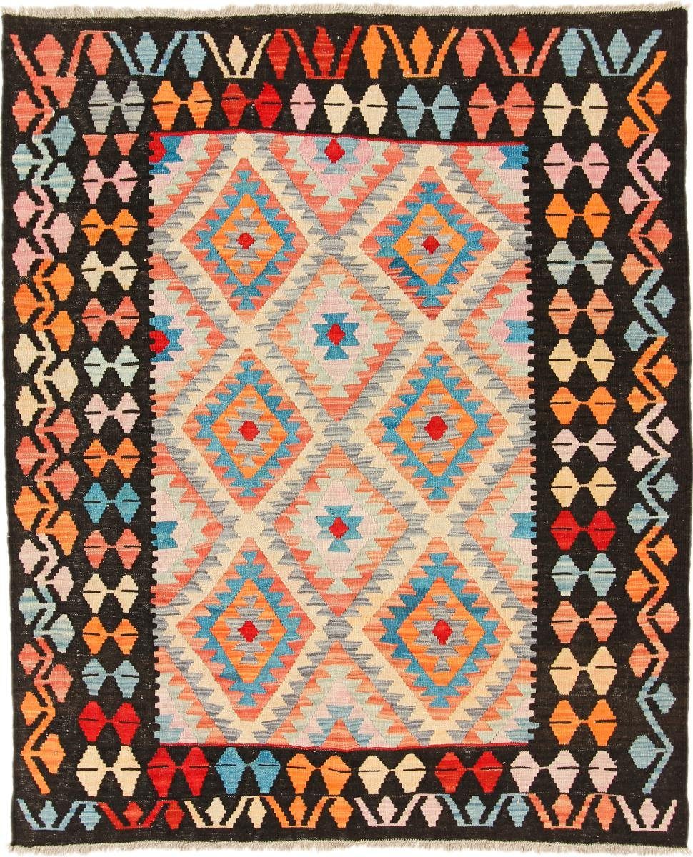 Höhe: 3 Handgewebter Nain Moderner 158x190 Kelim Heritage Trading, Afghan rechteckig, mm Orientteppich Orientteppich,