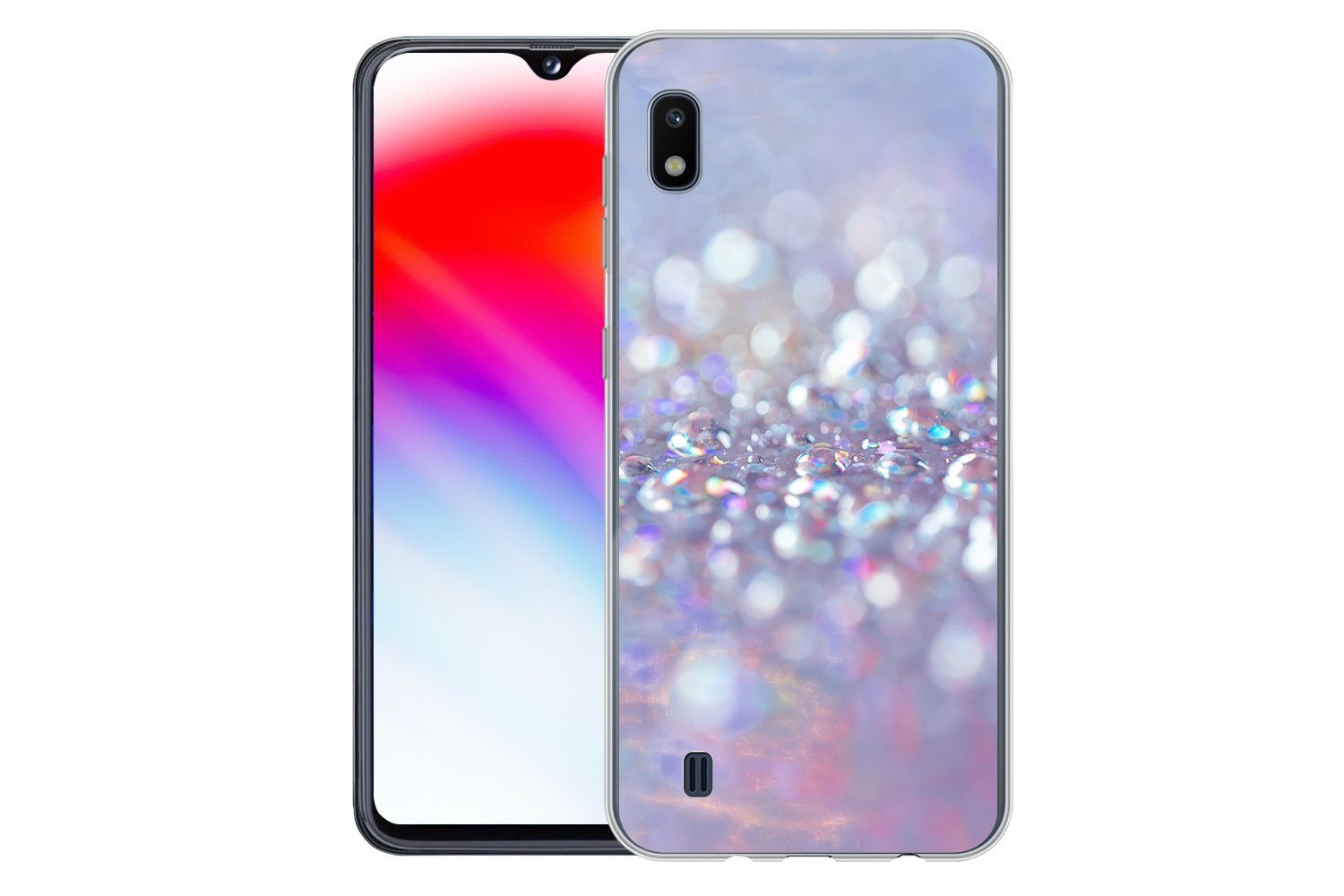 MuchoWow Handyhülle für Samsung Galaxy A10 Wasser - Gestaltung - Abstrakt - Licht, Smartphone-Bumper, Print, Handy Schutzhülle Dünn