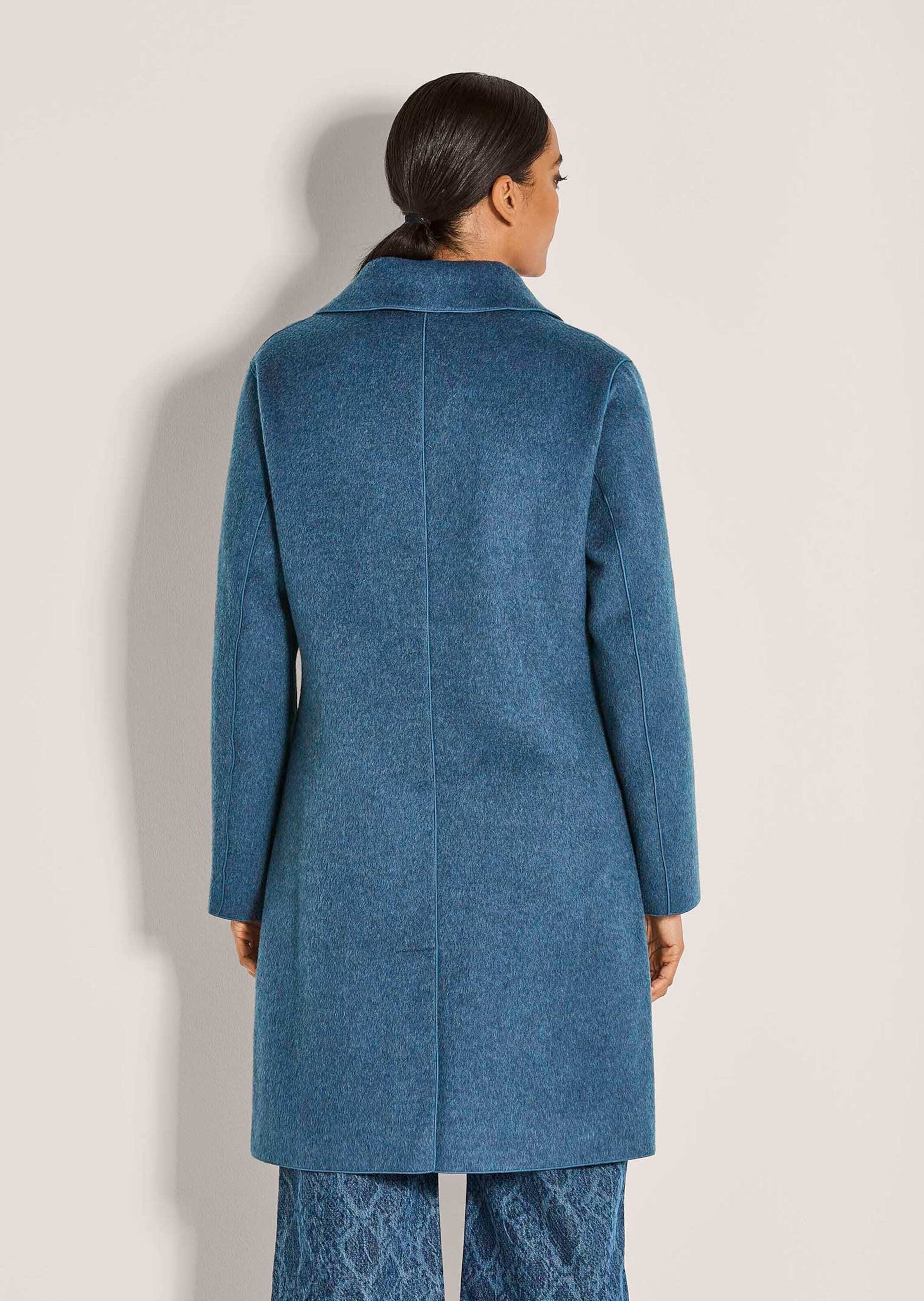 MADELEINE Kurzmantel Eleganter Wollmantel mit Reverskragen Stilvoller Einreiher mit langen Ärmeln