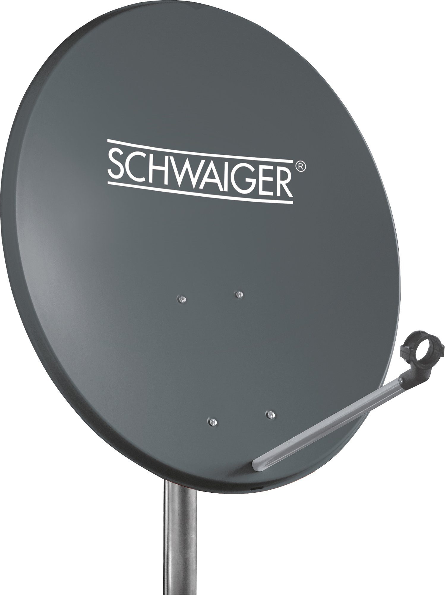 Schwaiger 719734 SAT-Antenne (55 cm, Stahl, Single LNB, anthrazit)
