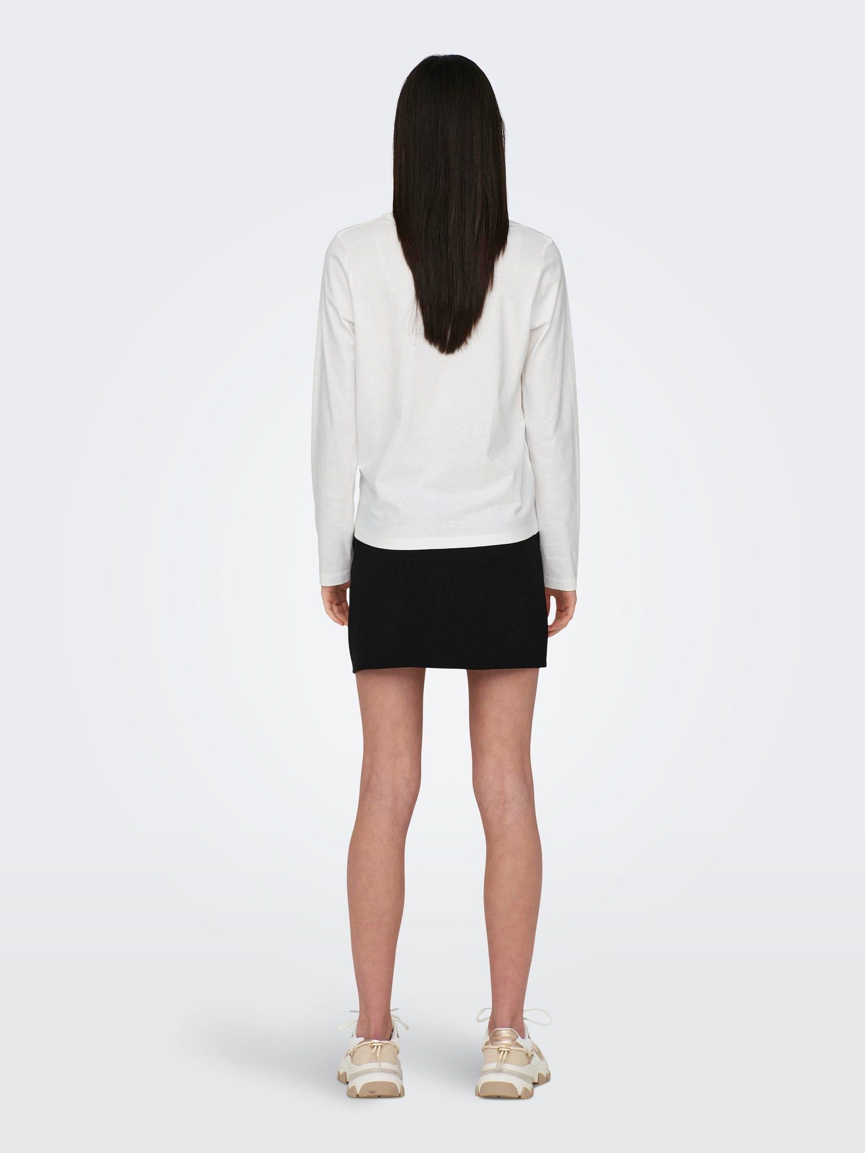 JACQUELINE de YONG T-Shirt (1-tlg) Dünner Longsleeve in Pullover Langarm Weiß 6804 Shirt JDYPISA