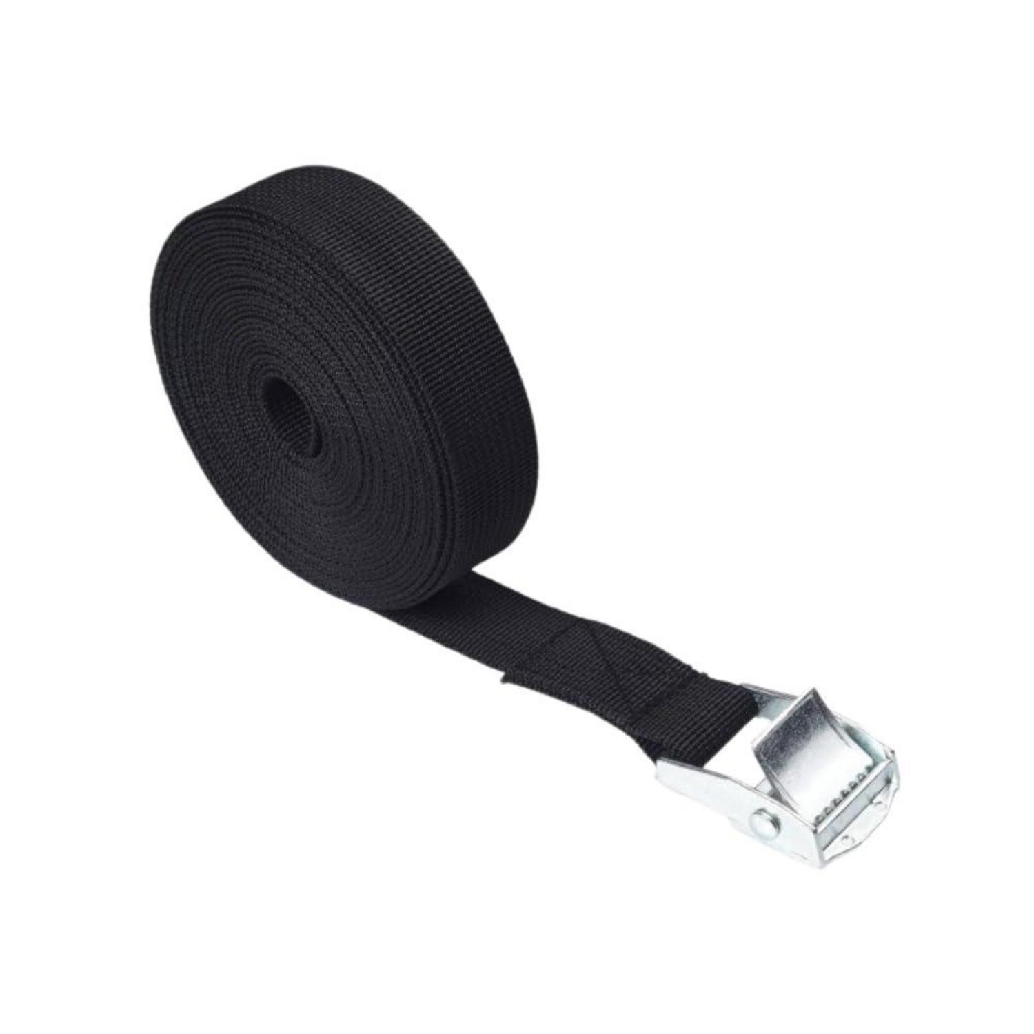 LuxusKollektion Campingstuhl Zurrgurt 2.5cmx550cm Schwarz Polypropylen (1 St)