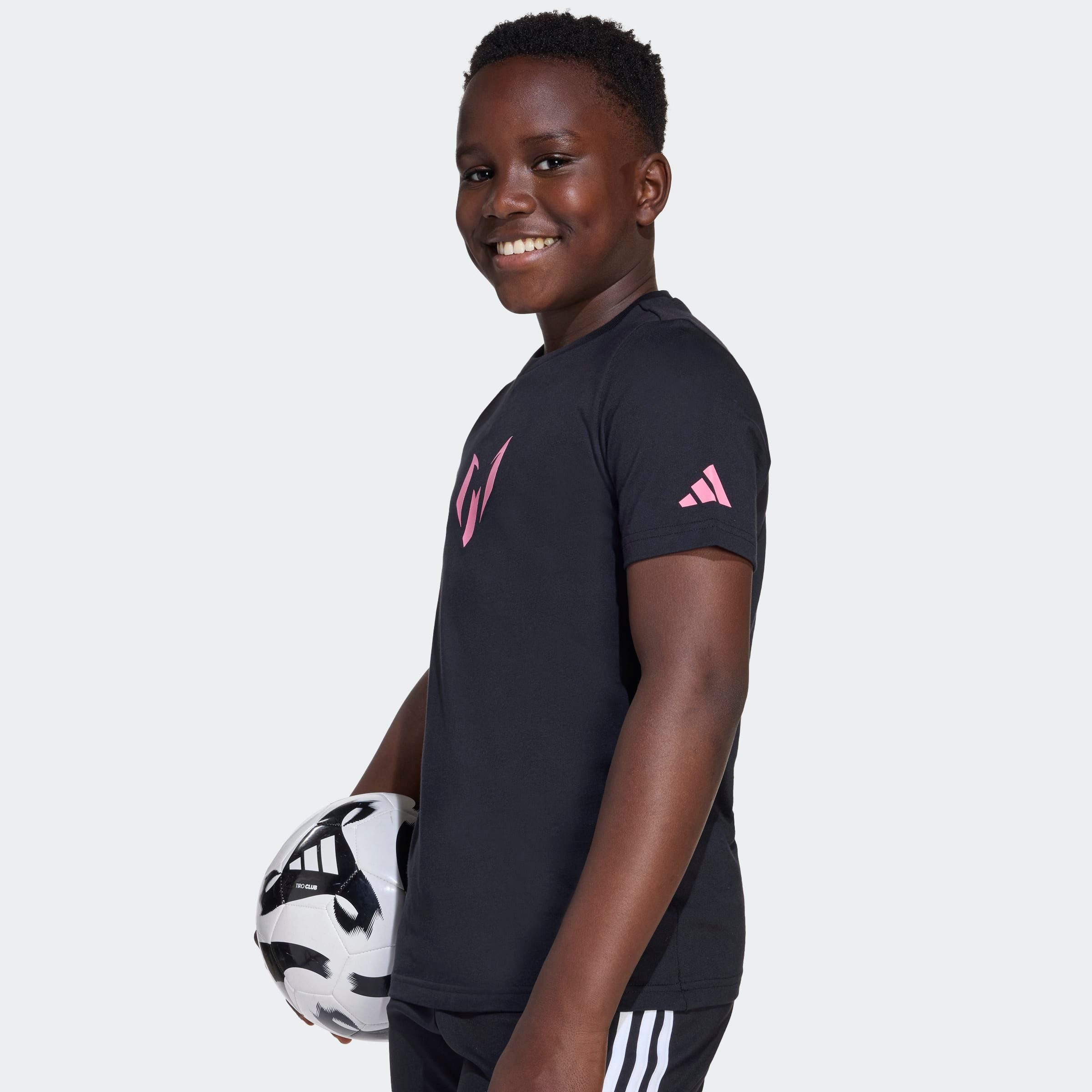 adidas Performance Trainingsshirt MIT GRAFIK FÜR KINDER MIT MESSI-NAMESZUG UND SPIELERUMMER sportlicher Stil, mit Name und Nummer auf dem Rücken, aus Baumwolle – Bild 5 von 5