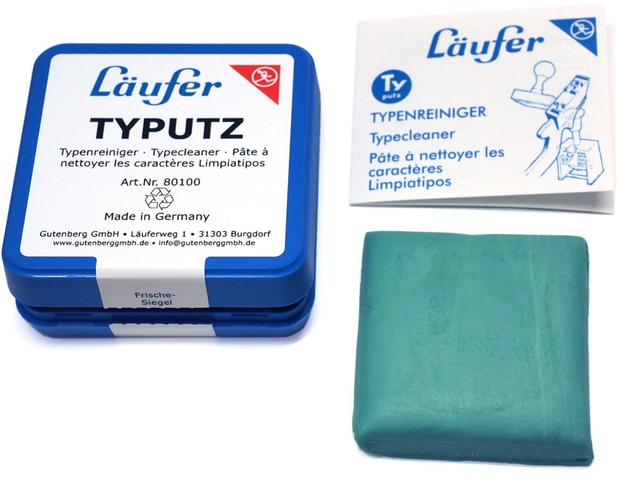 Läufer Stempel Typenreiniger Typutz 57x57x10mm grün