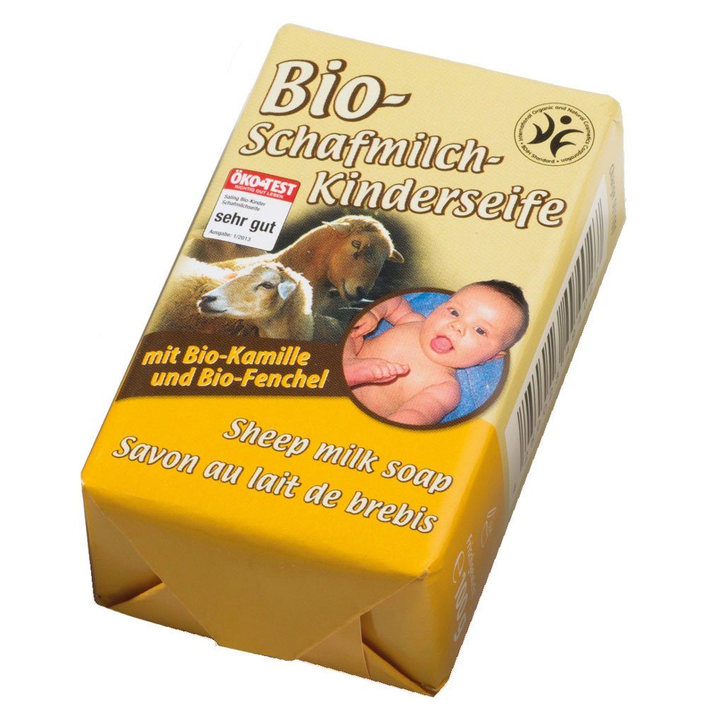 Saling Feste Duschseife Kinderschafmilchseife, 100 g