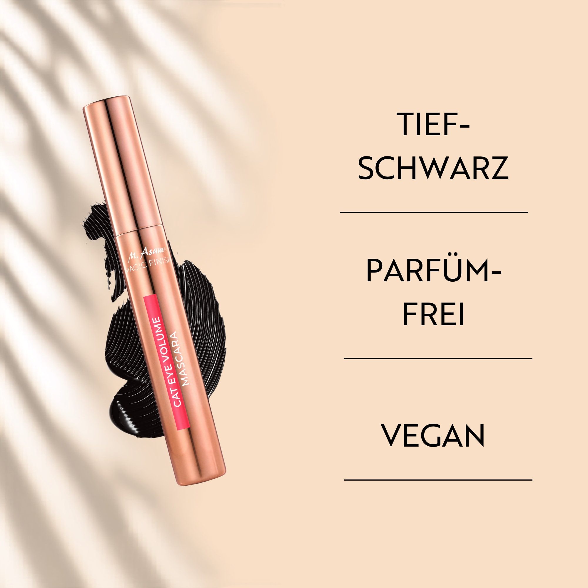 asambeauty Mascara Cat Eye Volumen Mascara Deep Black – Bild 4 von 5