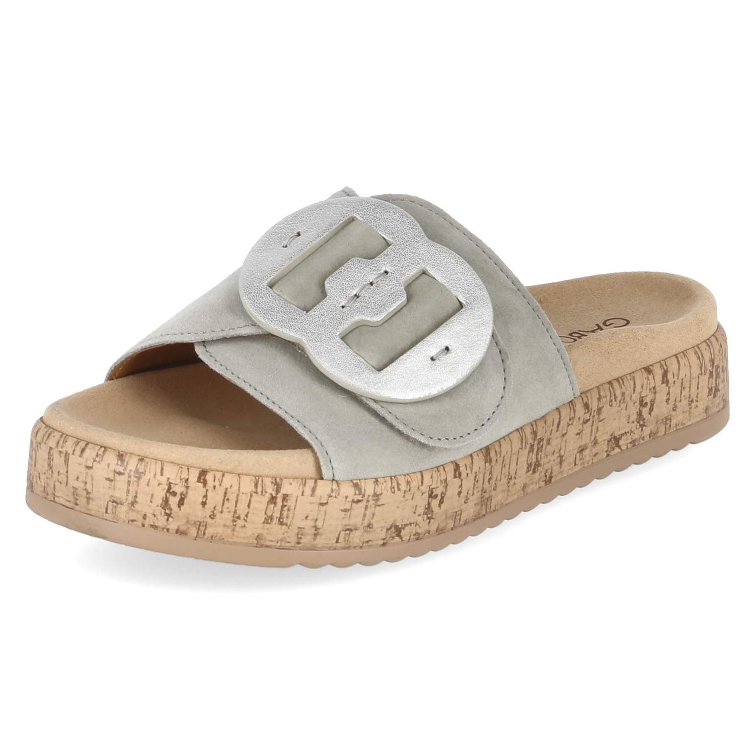 Gabor Gabor 83.760.11 Damen Rauleder green Pantolette