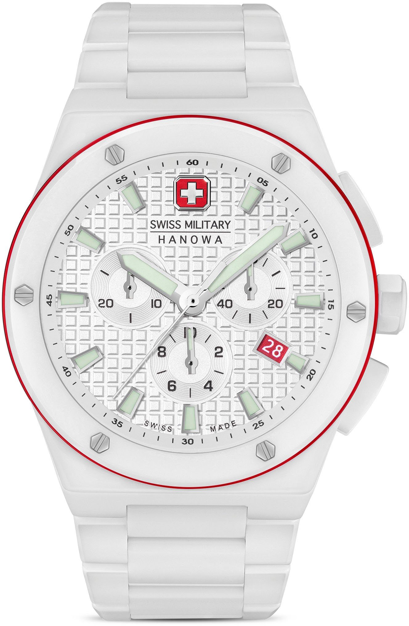 Swiss Military Hanowa Chronograph SIDEWINDER CERAMIC, SMWGI0002284, Quarzuhr, Armbanduhr, Herrenuhr, Schweizer Uhr, Keramik, Datum