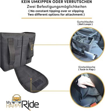 MyHappyRide® Rücksitzorganizer Auto Organizer, Rutschsichere befestigung