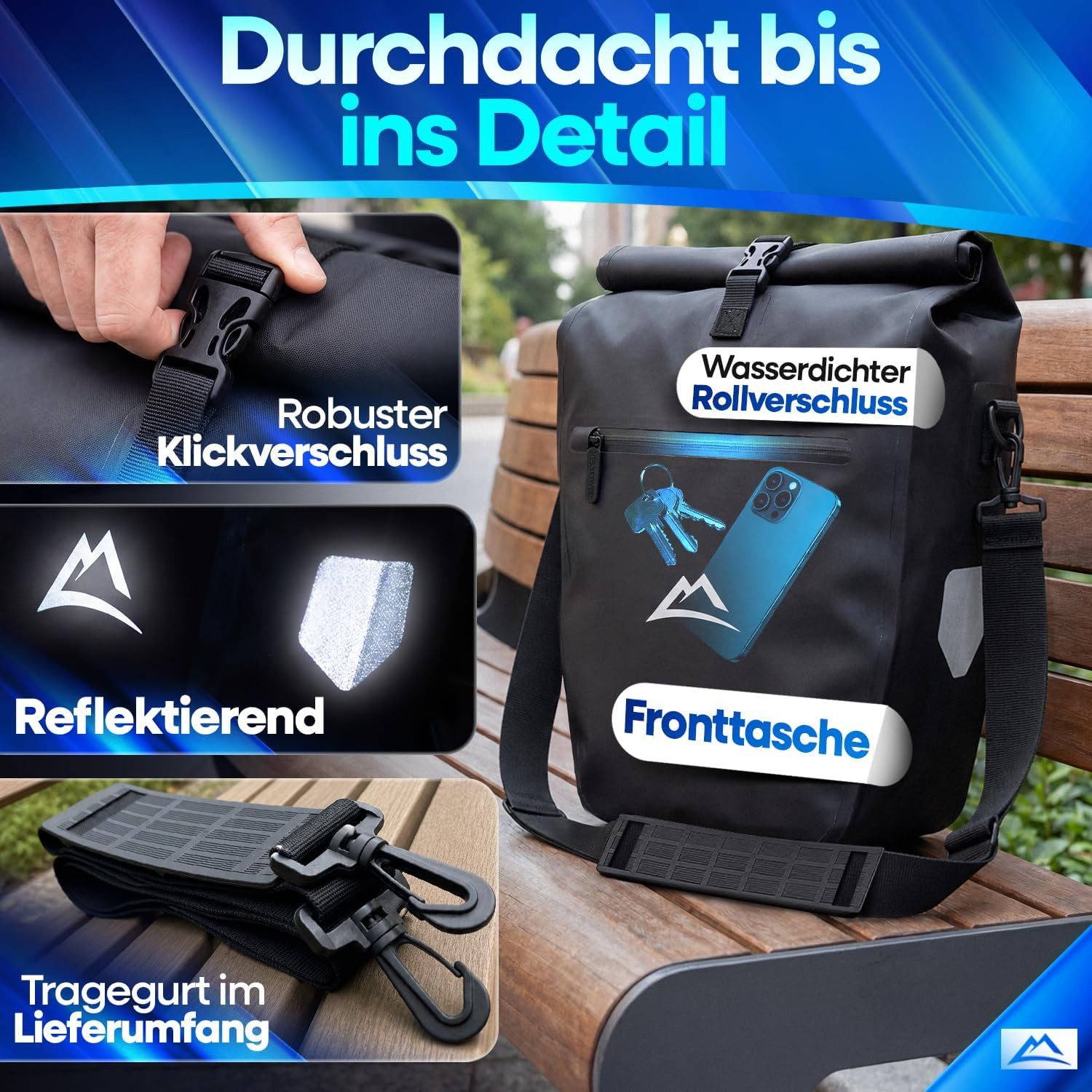 Nextcover Fahrradtasche Nextcover® Fahrradtasche für Gepäckträger