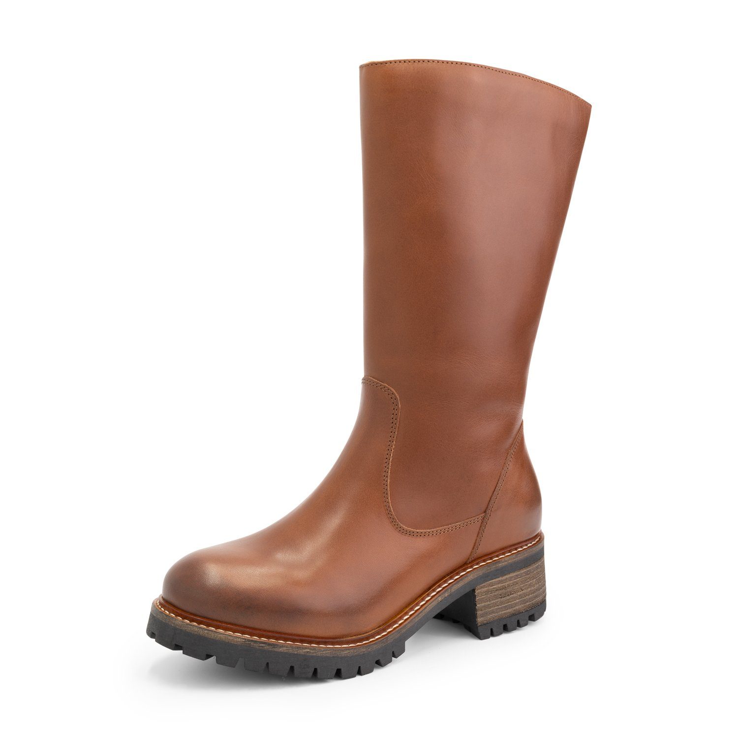 Dianthe (Reißverschluss) Mysa Cognac Outdoorschuh