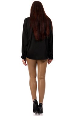 YC Fashion & Style Langarmbluse Langarm Bluse in Seidenoptik in vielen Farben erhältlich One Size (1-tlg) Uni, Langarm, casual