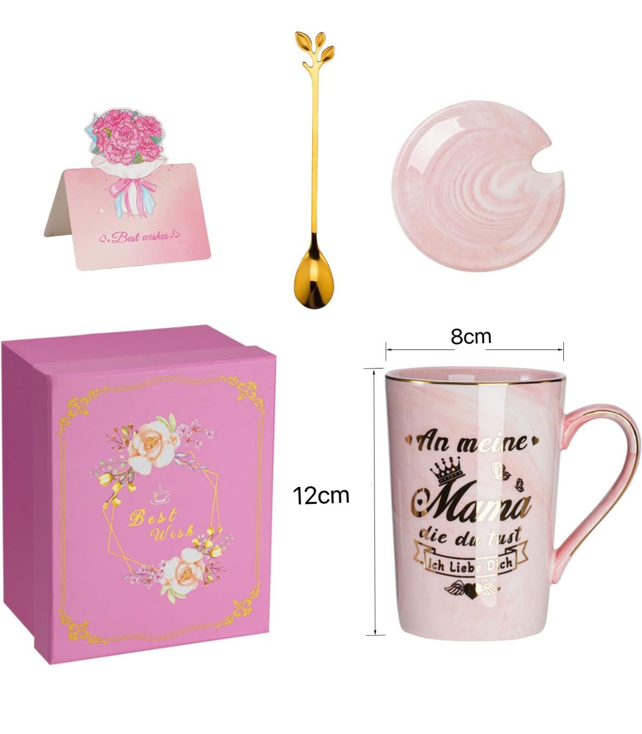 little dove Tasse 2 Kaffeetasse Teetasse mit Deckel und Löffel