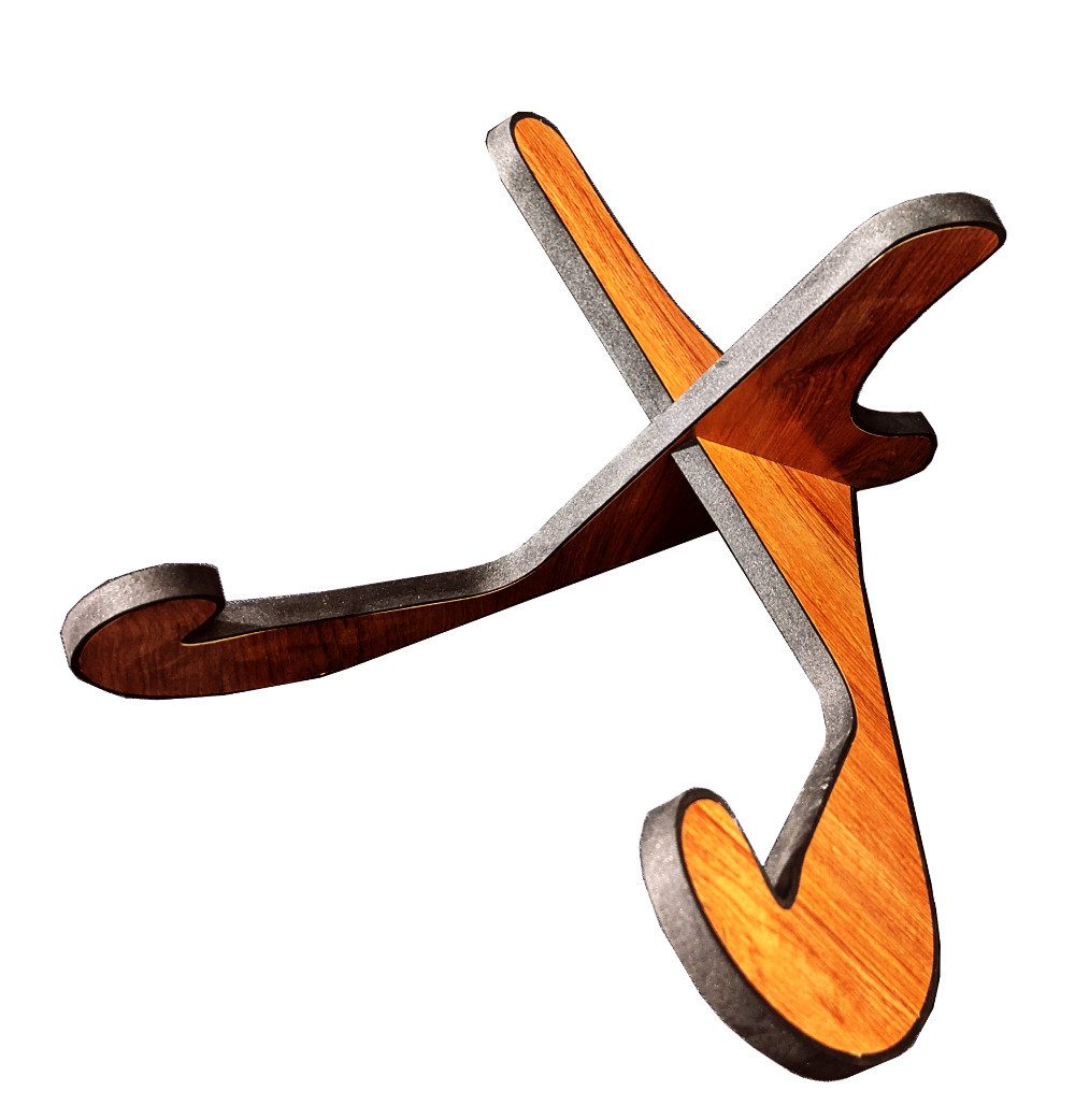 pi-music Gitarrenständer pi-music Gitarrenständer Holzoptik – sicher & elegant, mit Softgrip Auflagen