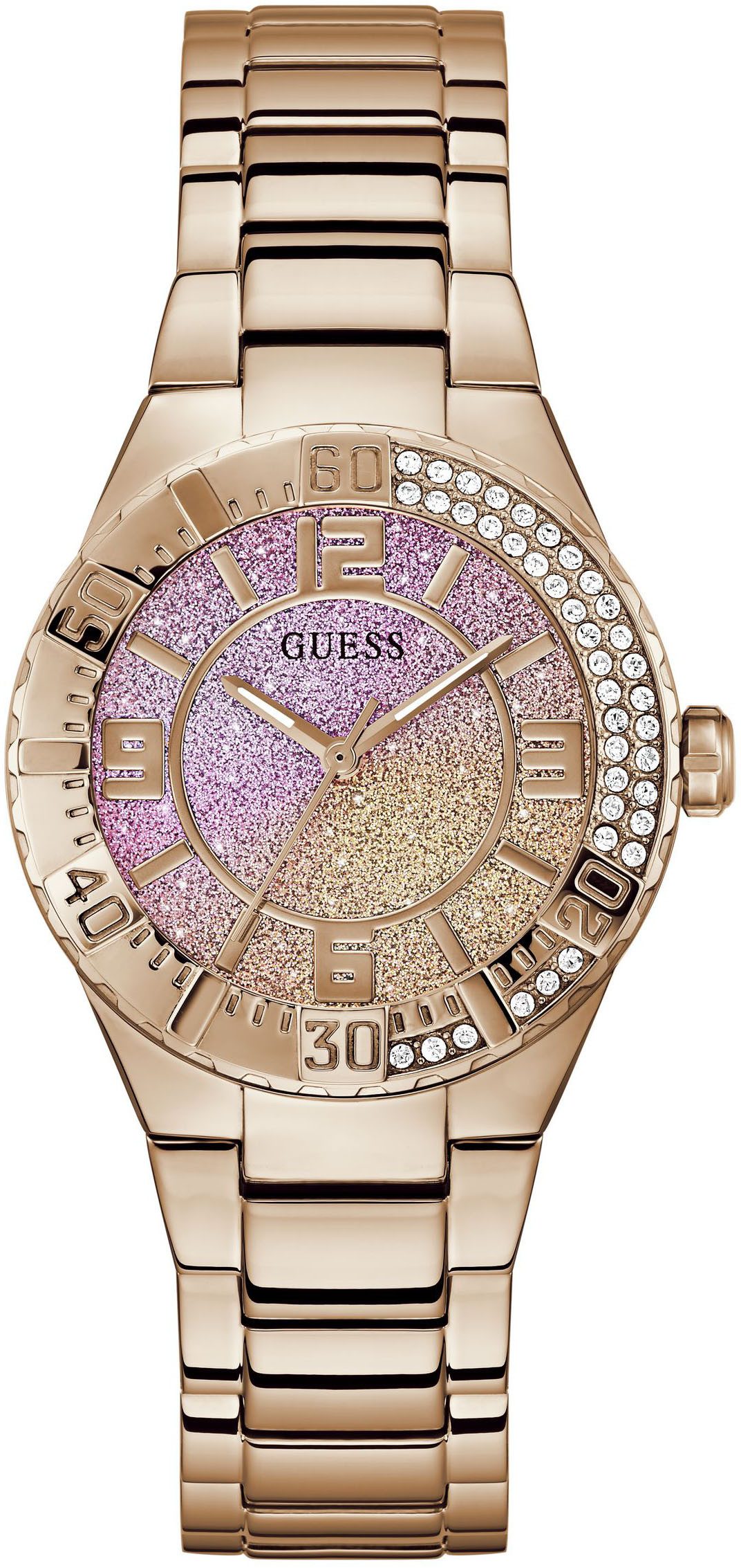 Guess Quarzuhr SANGRIA GW0882L3, Armbanduhr, Damenuhr, Edelstahlarmband günstig online kaufen