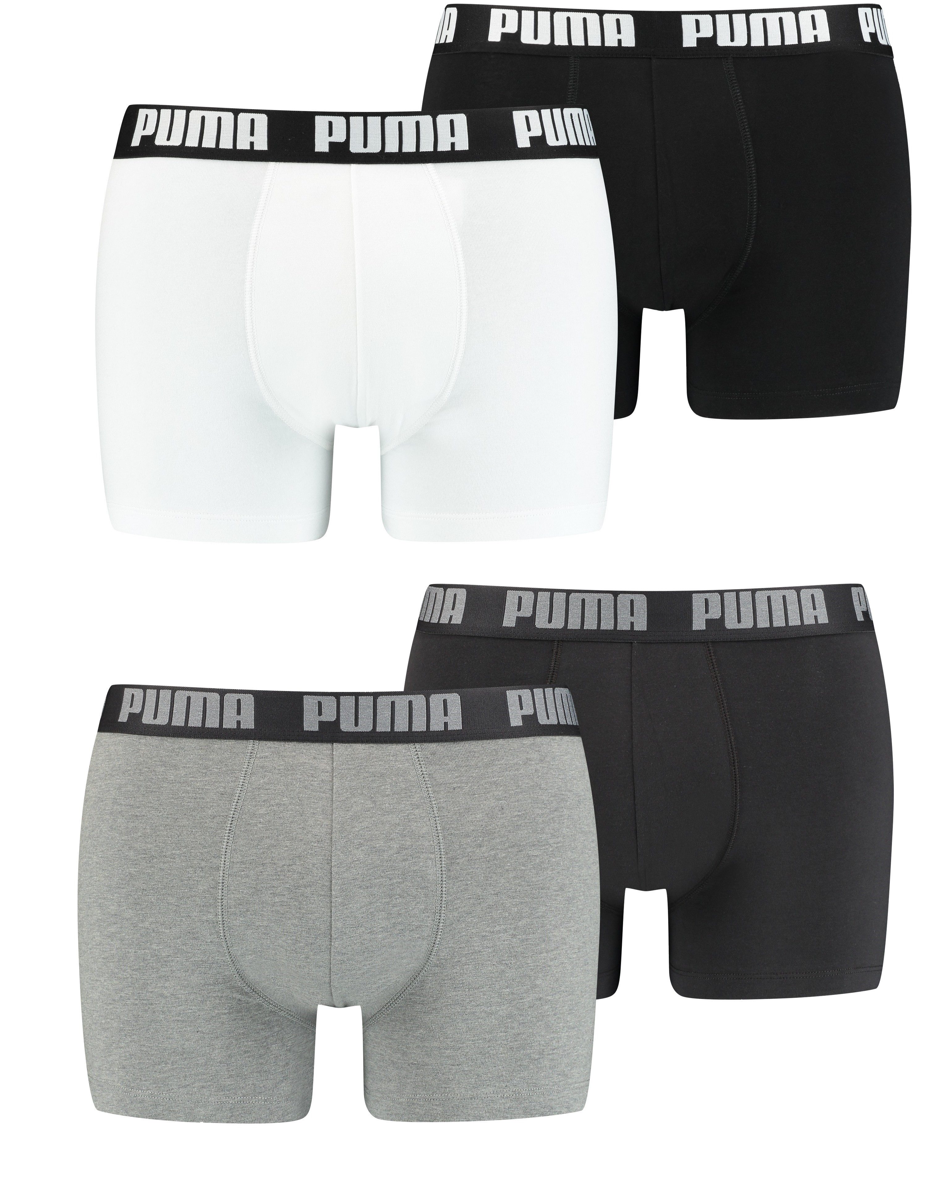 PUMA Boxershorts PUMA Herren Boxershorts Unterhosen Everyday Boxer 4er-Pack günstig online kaufen