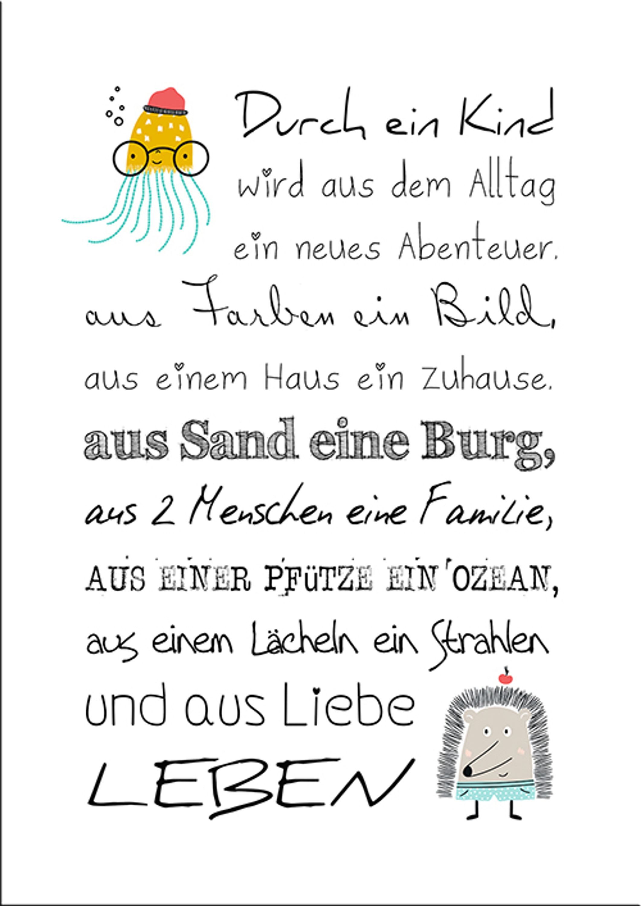 artissimo Deco-Panel Bild 29x41 cm / Kinderbild / Spruchbild / Geschenk Geburt, Kinderzimmer: Spruch Kinder