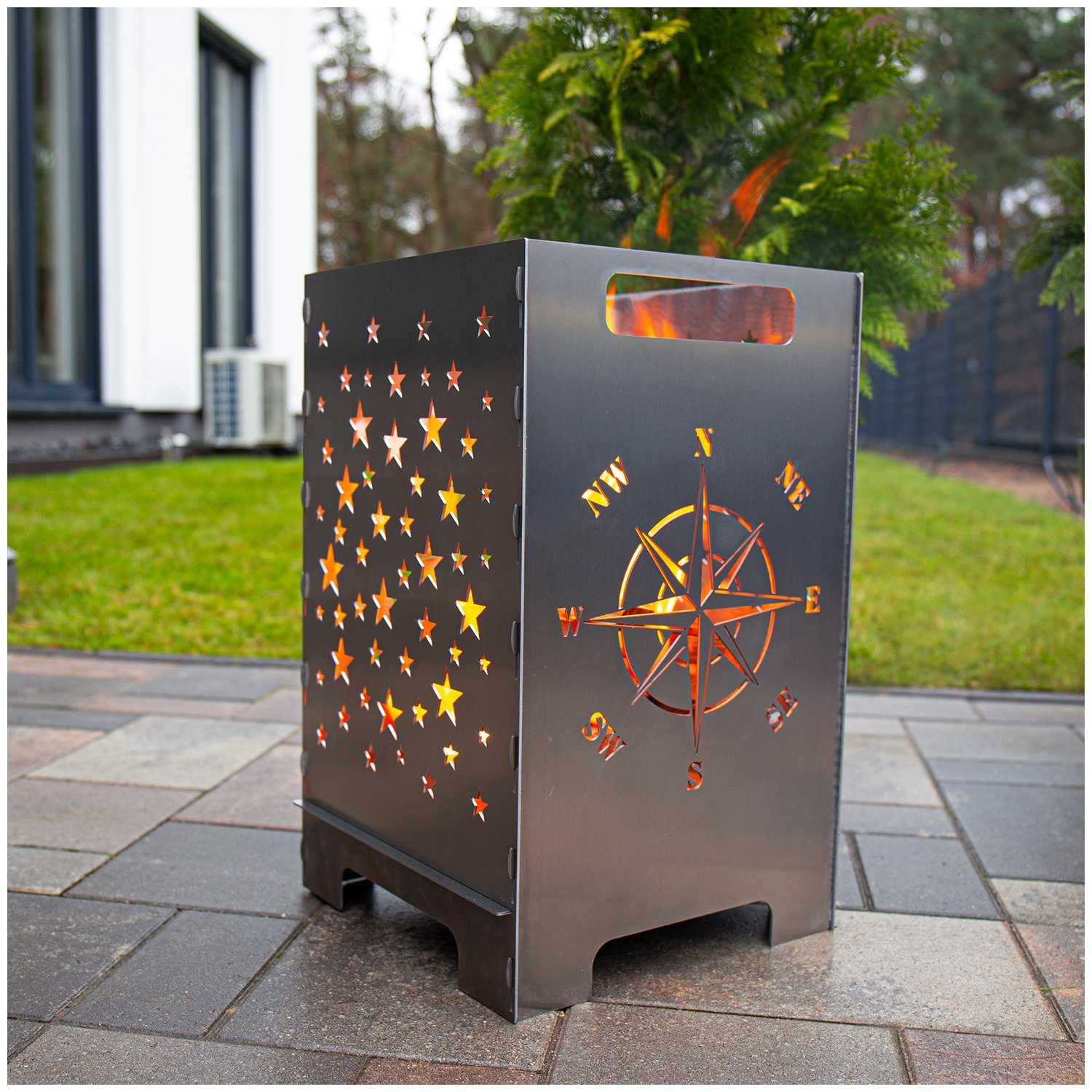 Feuerkorb FK01-W45 Feuertonne Feuerschale Rostpatina Massiv Stabiler Stand