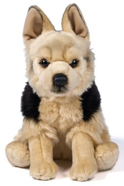 Uni-Toys Kuscheltier Deutscher Schäferhund, sitzend - 27 cm - Plüsch-Hund, Plüschtier, zu 100 % recyceltes Füllmaterial