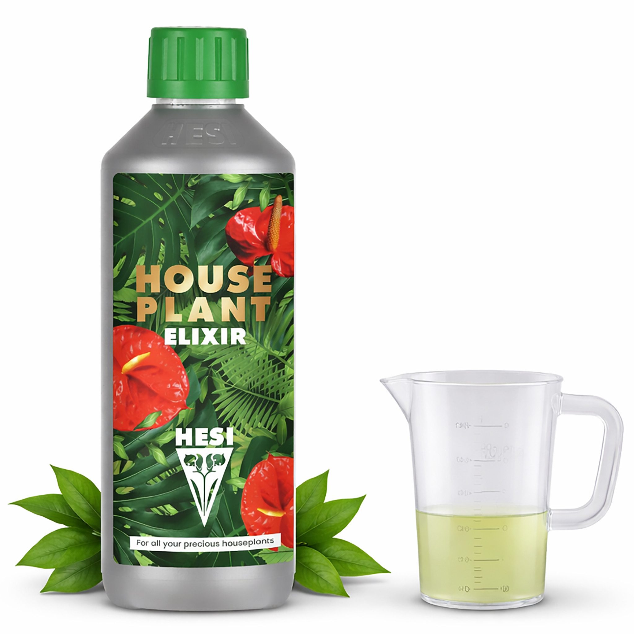 ECI Tools Pflanzendünger 500 ml HESI House Plant Elixir Zimmerpflanzen-Dünger incl. Messbecher