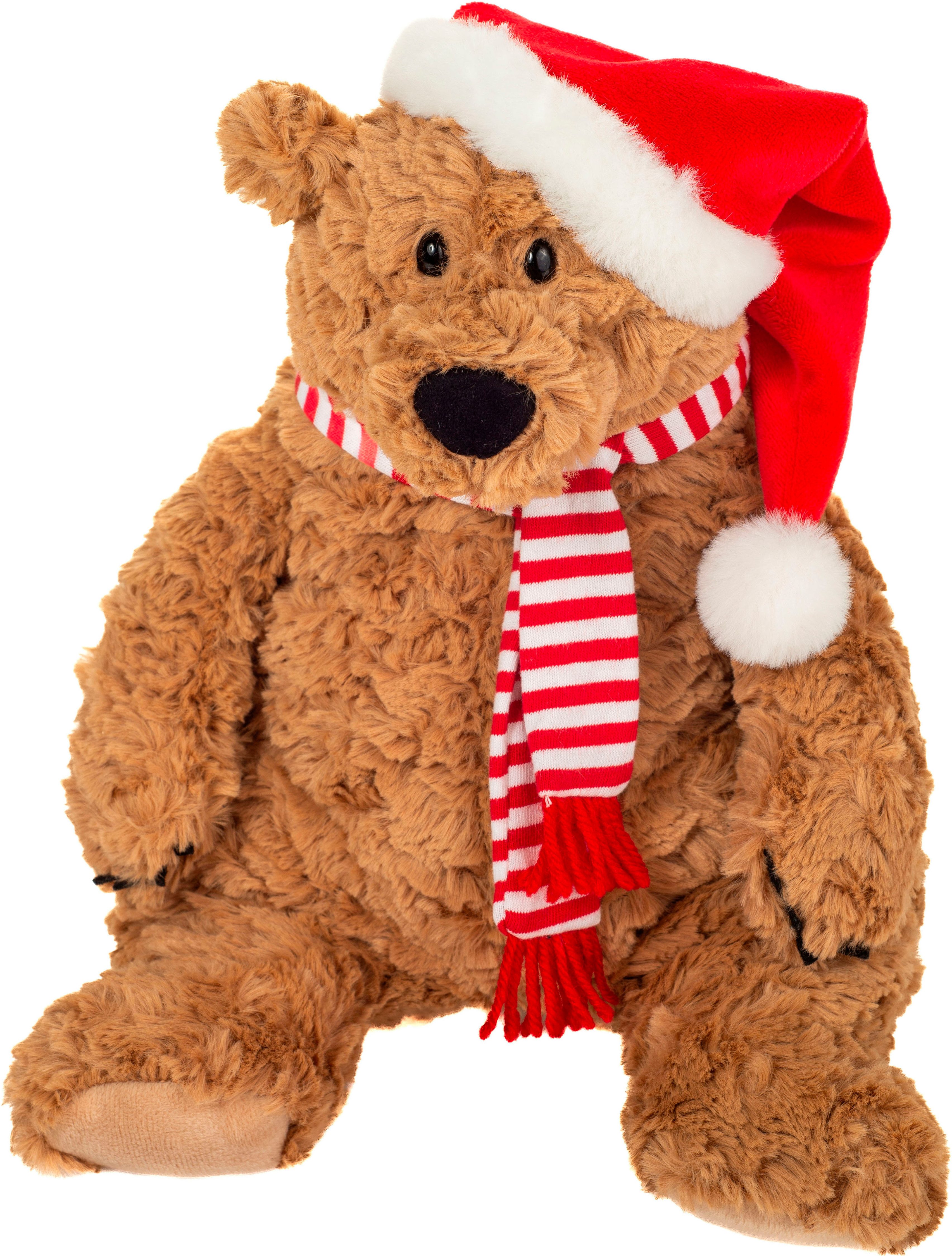 Teddy Hermann® Kuscheltier Braunbär Howard Christmas Edition, 34 cm