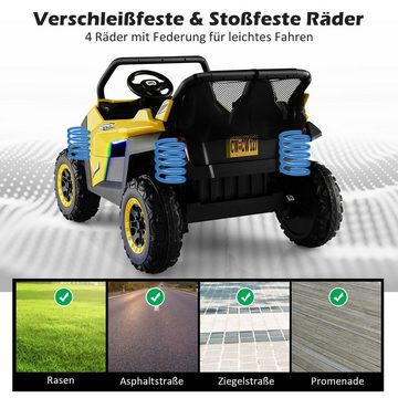 COSTWAY Elektro-Kinderauto 12V Kinderquad, 2 Sitzer, 2-4 km/h