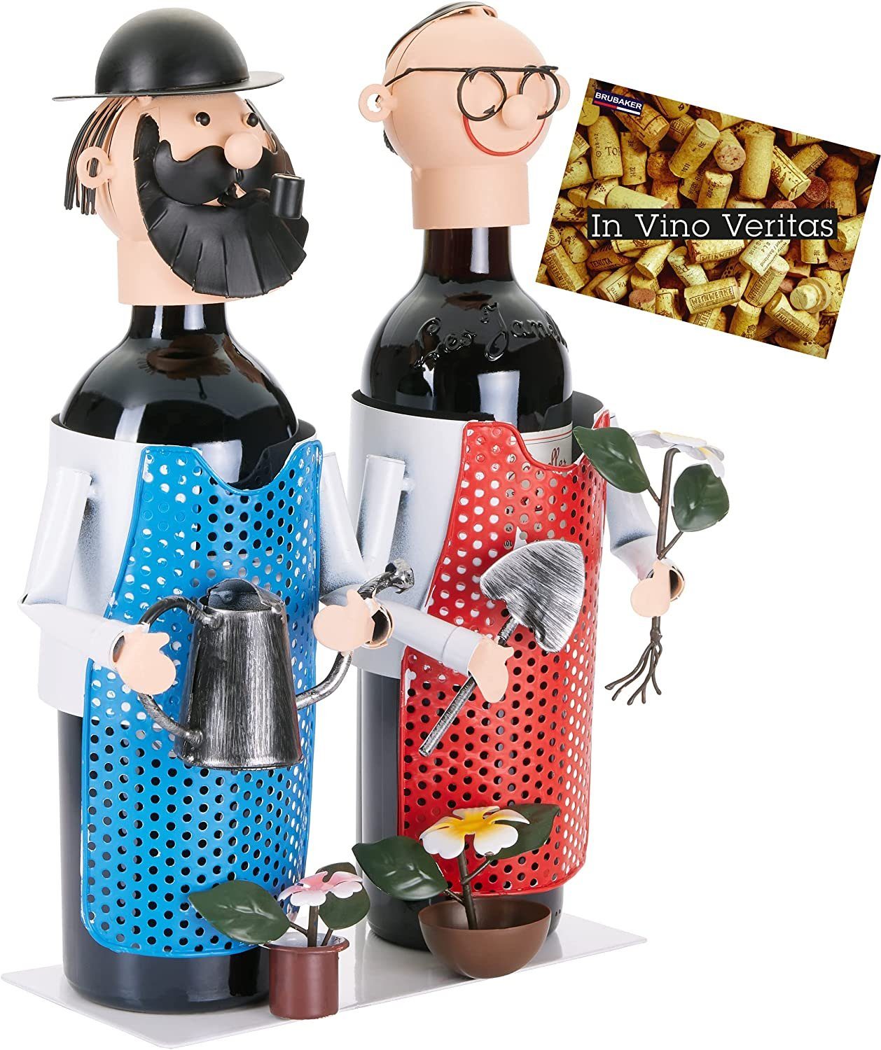 BRUBAKER Weinflaschenhalter Gärtner Paar Flaschenhalter, (Gärtnerei günstig online kaufen