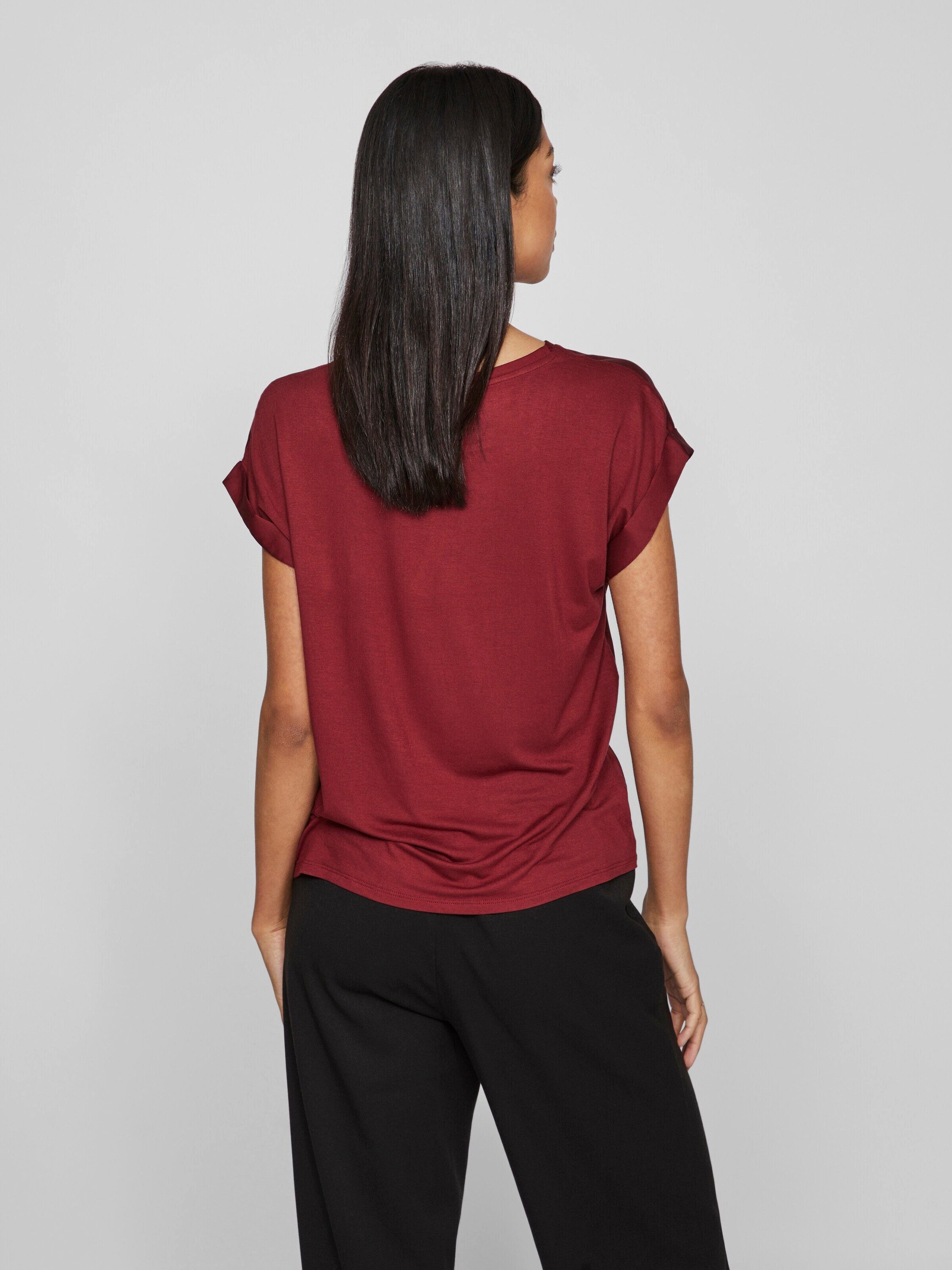 Vila T-Shirt Satin Blusen Kurzarm Basic günstig online kaufen