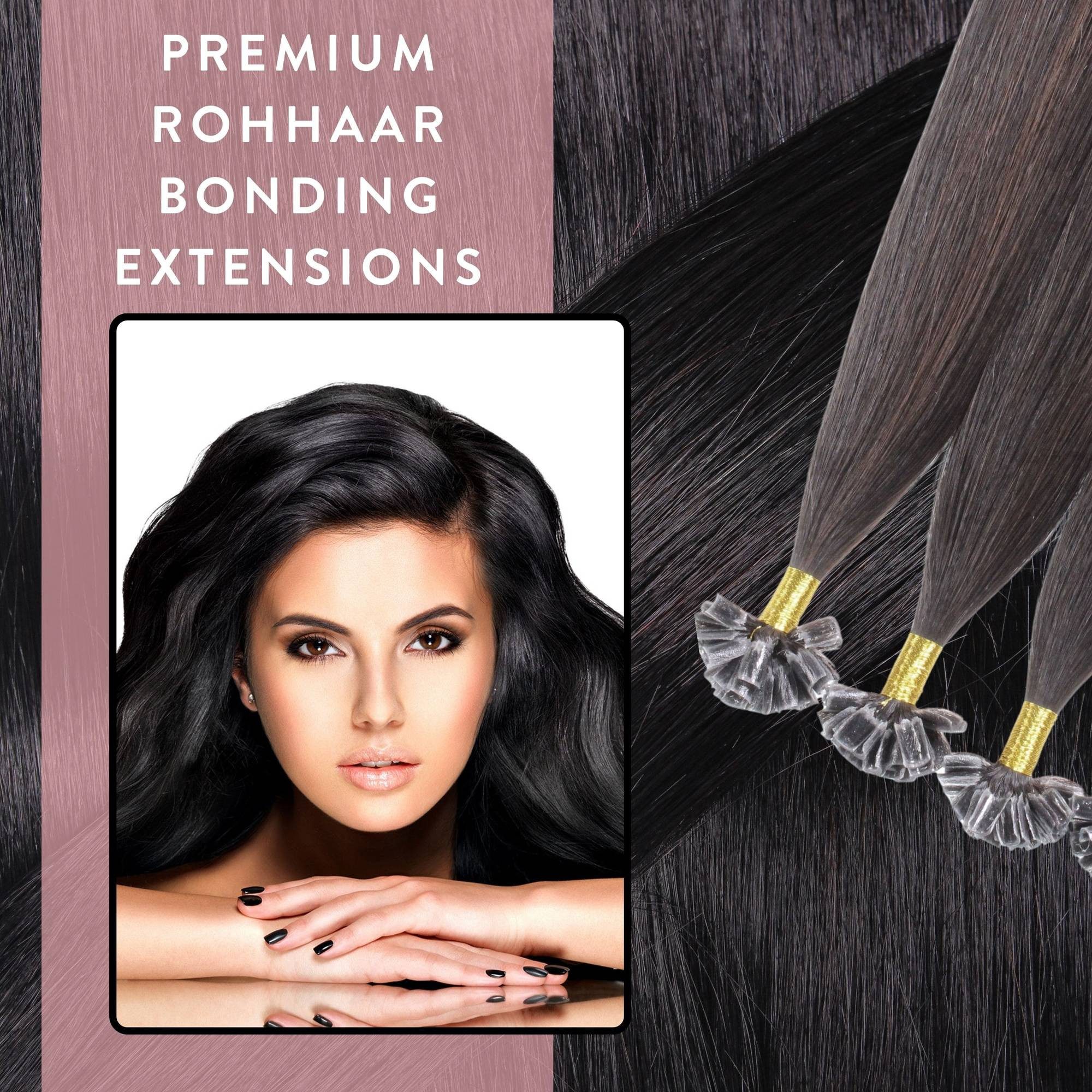 hair2heart Echthaar-Extension Premium Rohhaar Bonding Extensions 40cm