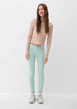 QS Stoffhose Jeans Sadie / Skinny Fit / Mid Rise / Skinny Leg Garment Dye