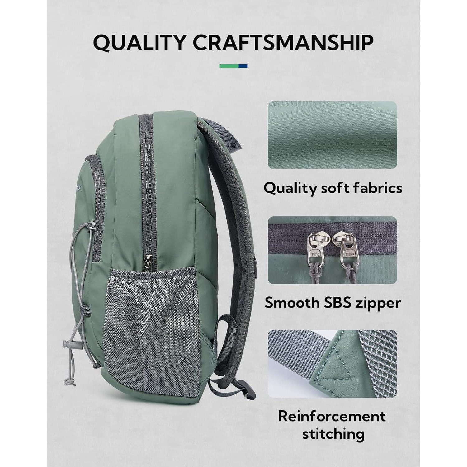 LuxusKollektion Tagesrucksack Rucksack 12L Wanderrucksack Daypack Brustschnalle Herren Erbsengrün