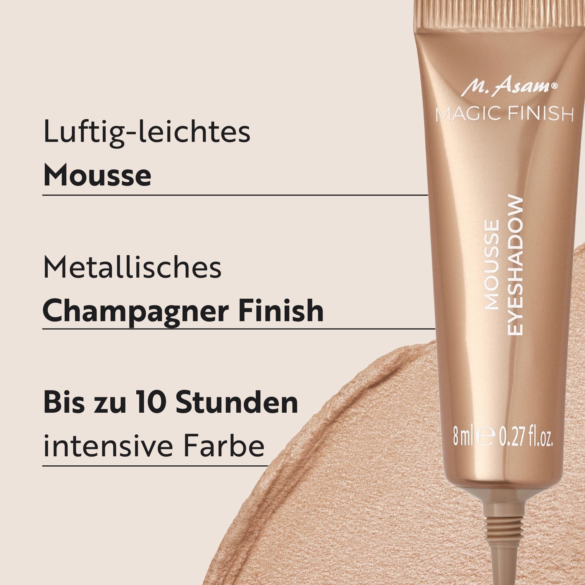 asambeauty Lidschatten M. Asam MAGIC FINISH Mousse Eyeshadow Angel-Eyes (8 ml)