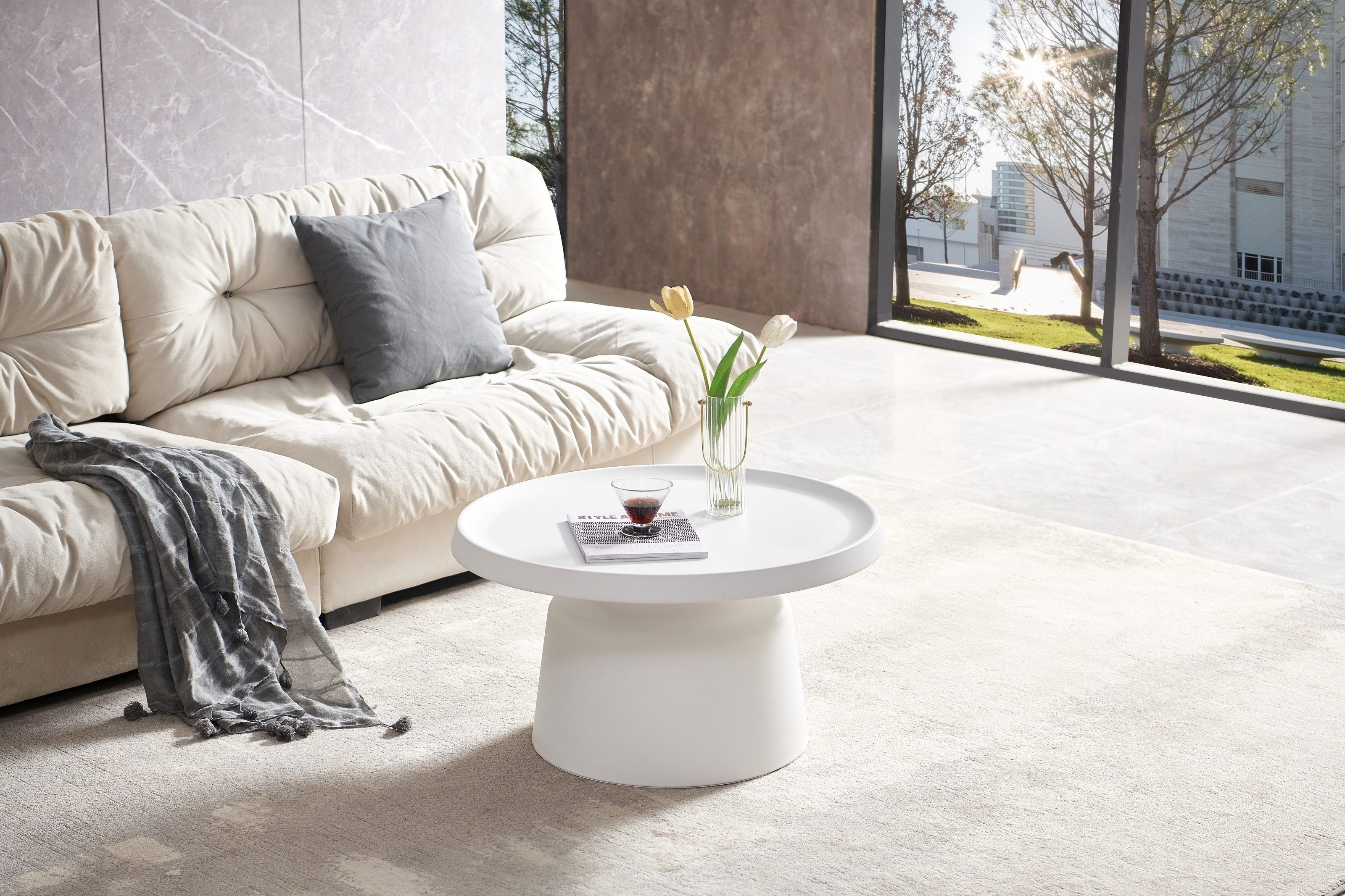 freiraum Couchtisch 2301-Groß, rund" in Weiß, günstig online kaufen