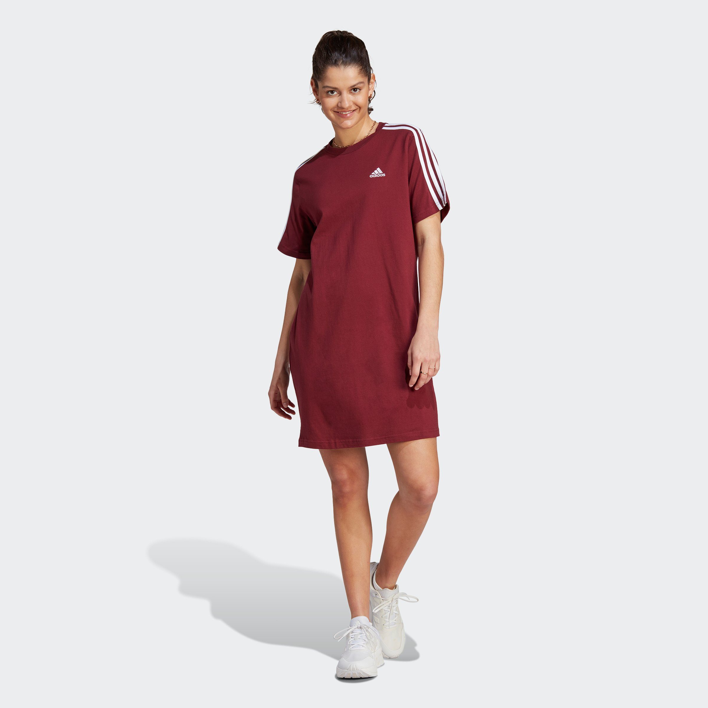 Red adidas BF T W Shirtkleid White DR Sportswear 3S Shadow /