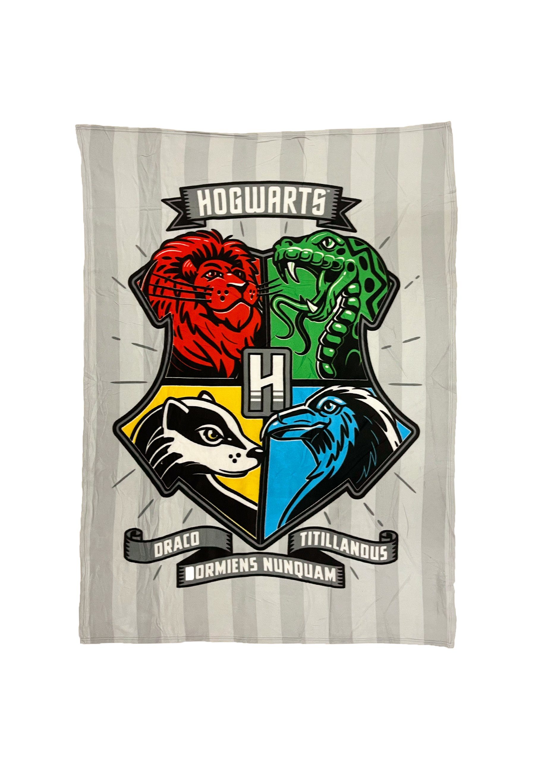 Wohndecke Hogwarts Kuscheldecke Fleece Decke, Harry Potter